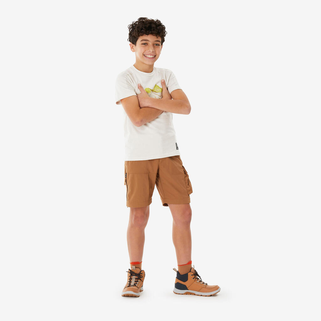 Zip-Off-Hose Kinder Gr. 122–170 Wandern - MH500 bordeaux 