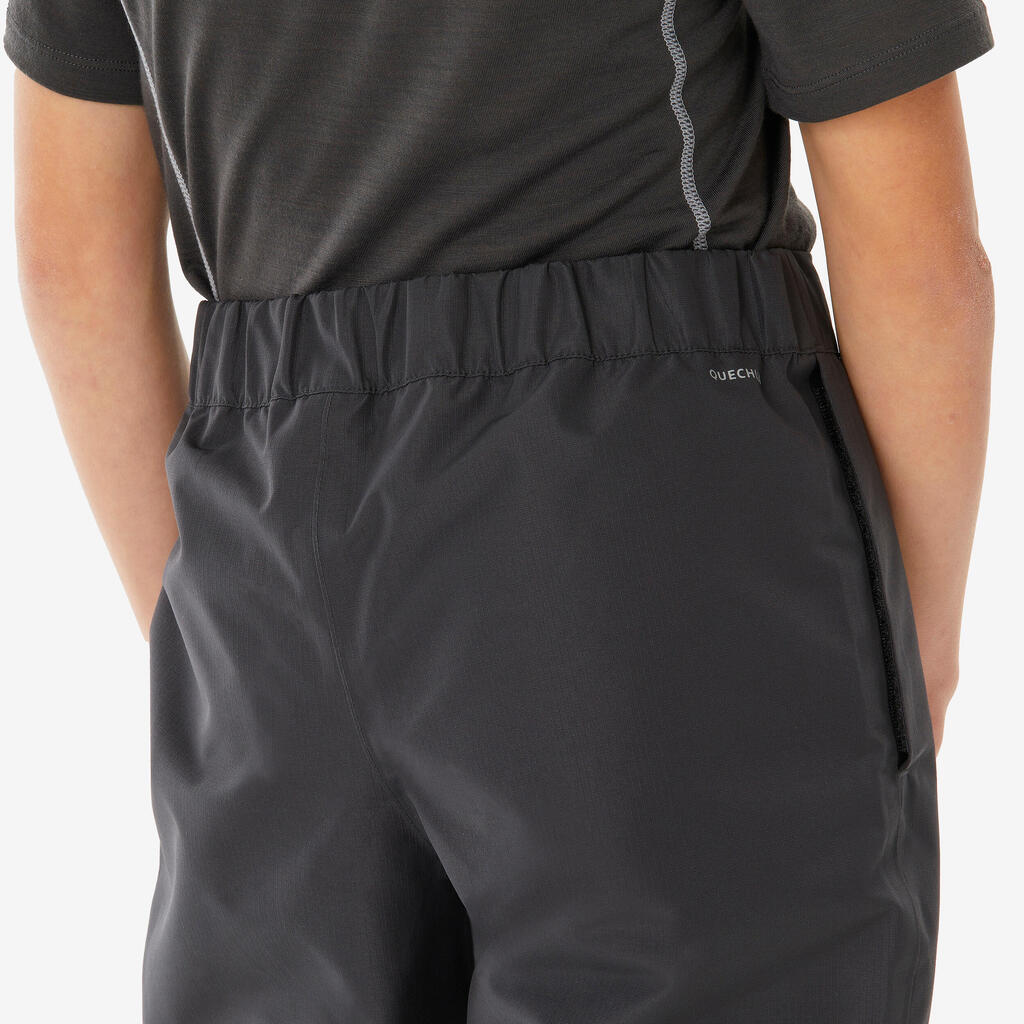 Überziehhose Regenhose MH500 Kinder wasserdicht Wandern schwarz 