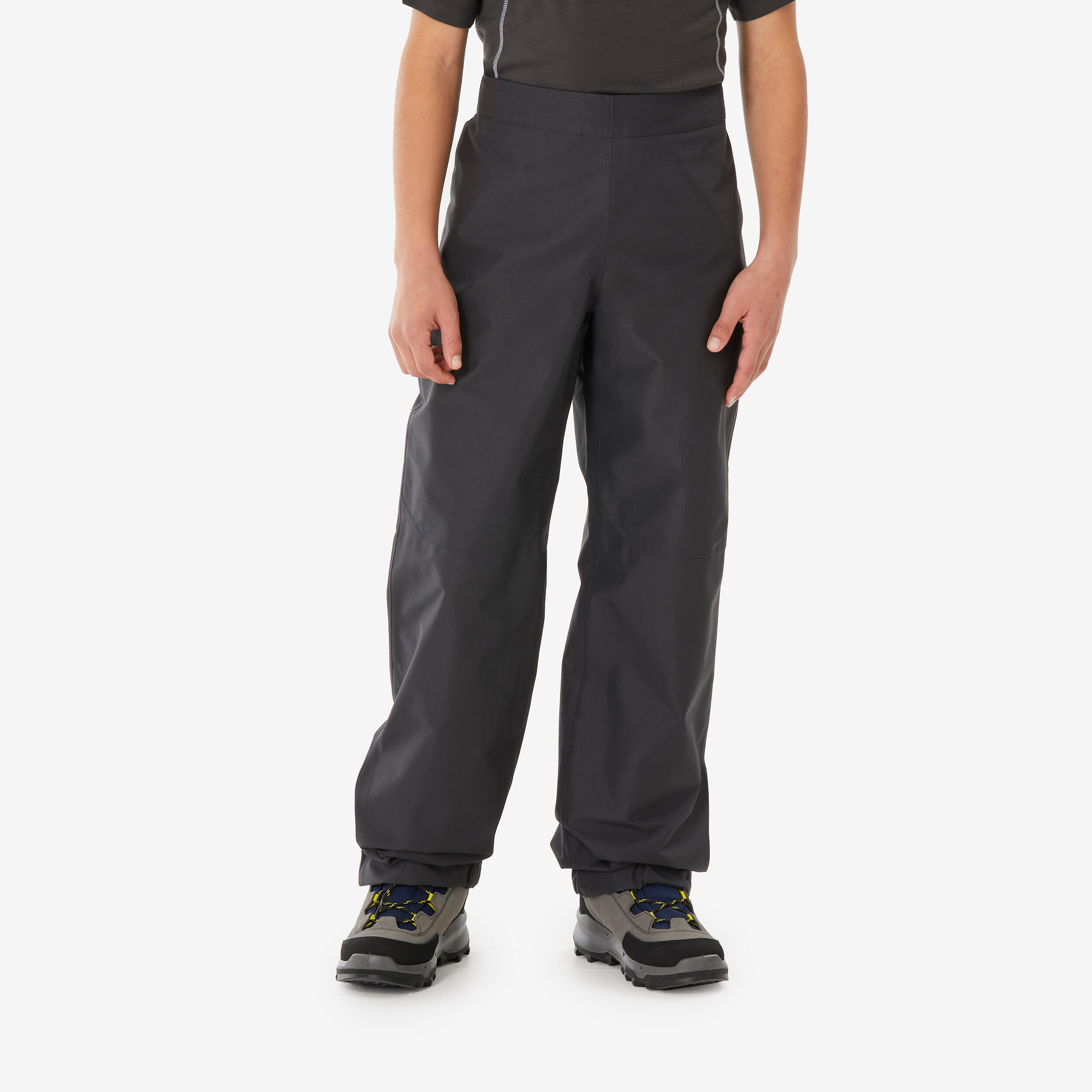 QUECHUA Detské turistické vrchné nohavice MH900 nepremokavé 7-15 r sivé 123-140 cm