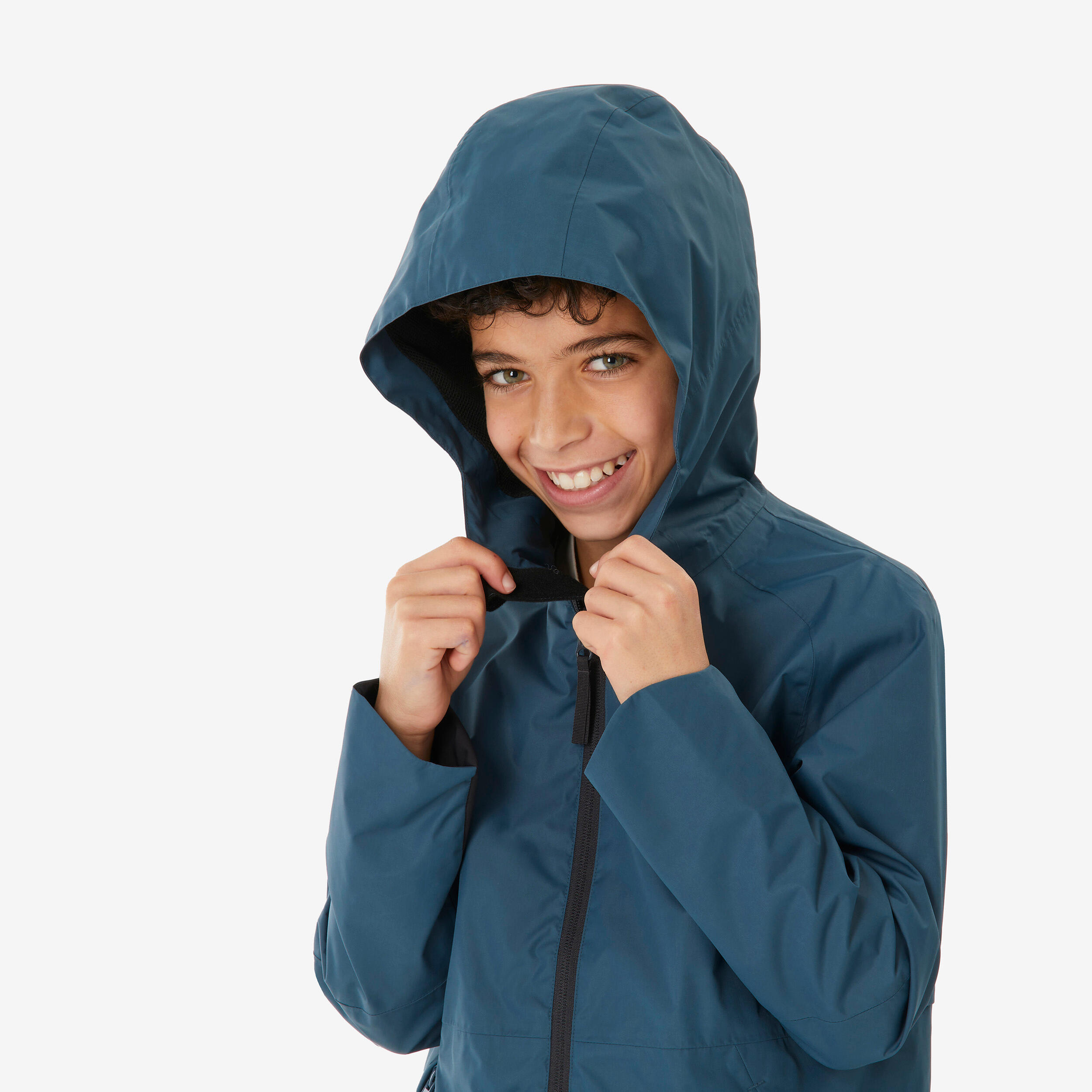 Veste imperméable de randonnée enfant - MH500 bleu 7-15 ans - QUECHUA