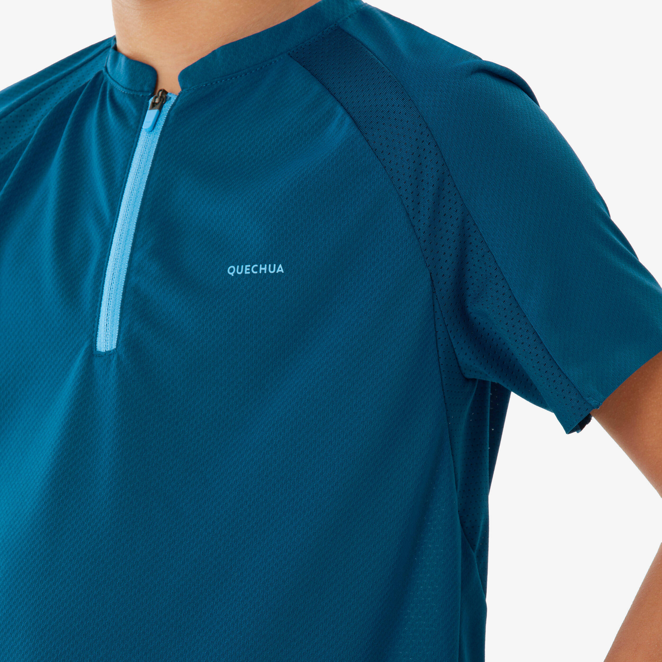 Kids’ hiking T-shirt, 7-15 years, MH900 - Blue -  5