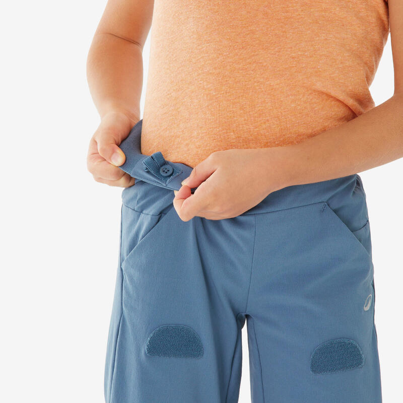 Pantalon Modulabil Drumeție la munte MH100 EASY Albastru Copii 2-6 ani