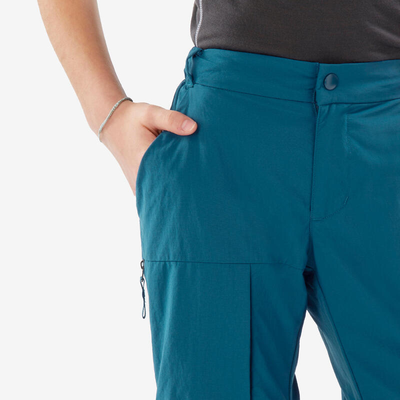 Pantalon Modulabil Drumeție MH500 Albastru Copii 7-15 ani