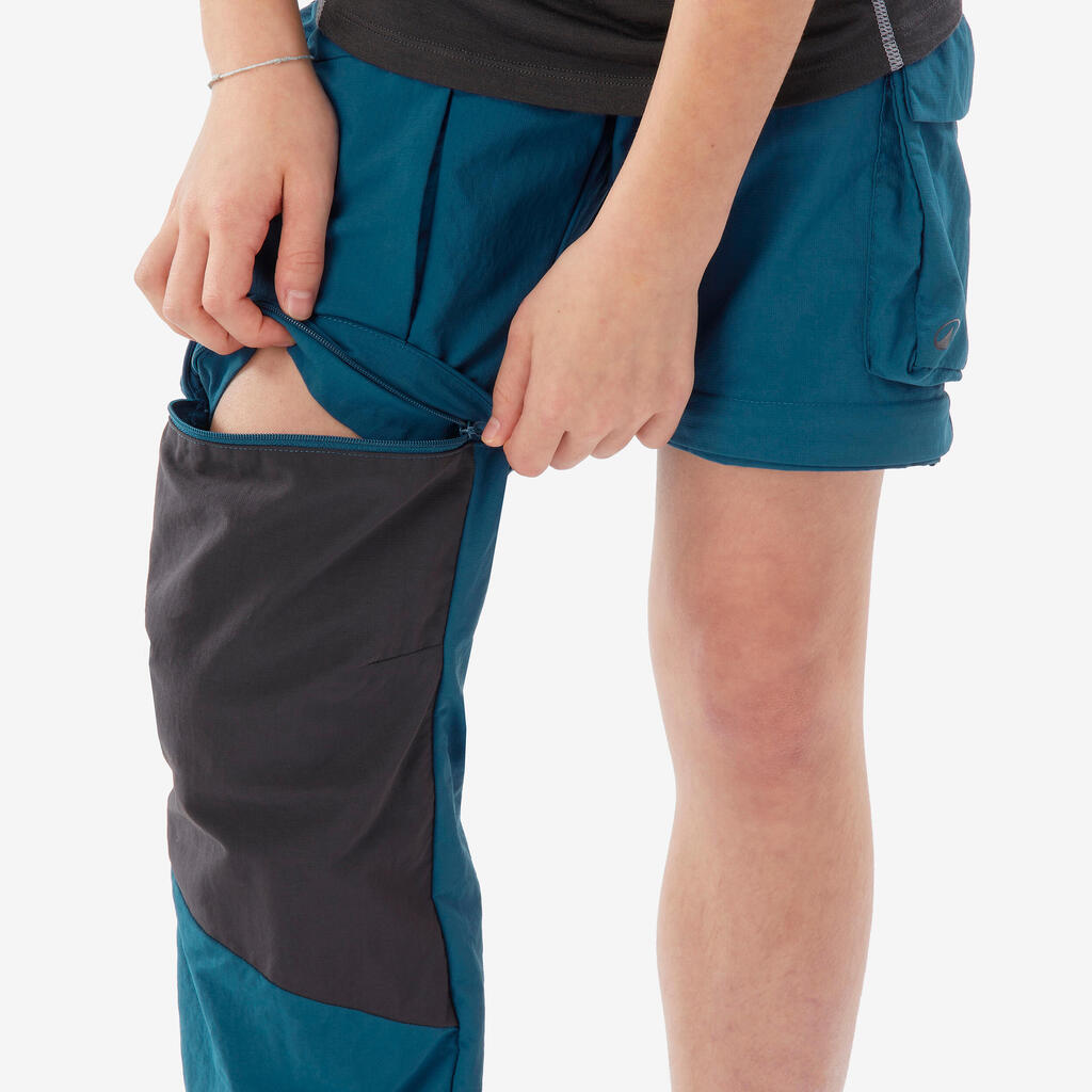 PANTALONE ZA PLANINARENJE MH500 DEČJE MODULARNE ZA UZRAST OD 7 DO 15 GODINA