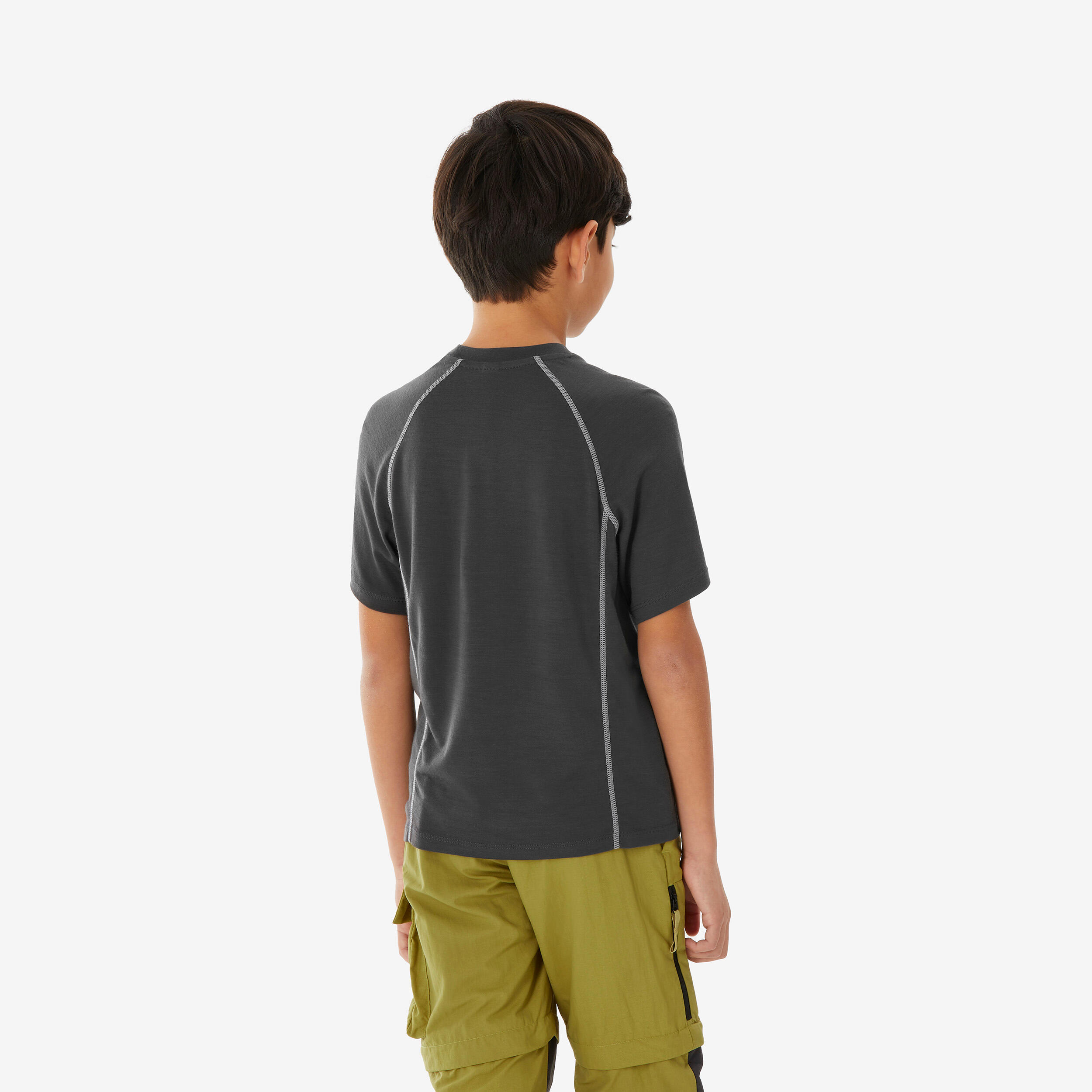 T-shirt in lana trekking bambina MH900 WOOL lilla 20/21