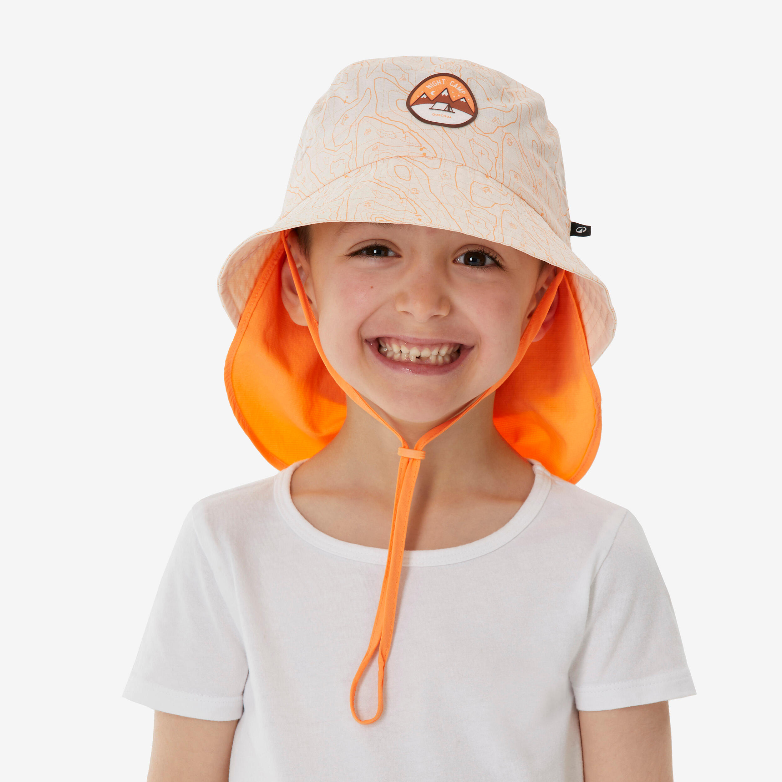 Kids' hiking hat, MH500 beige
