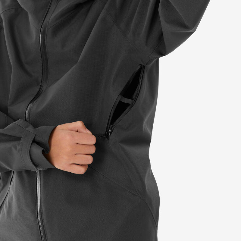 Veste imperméable de randonnée enfant 7-15 ans, MH900 noire