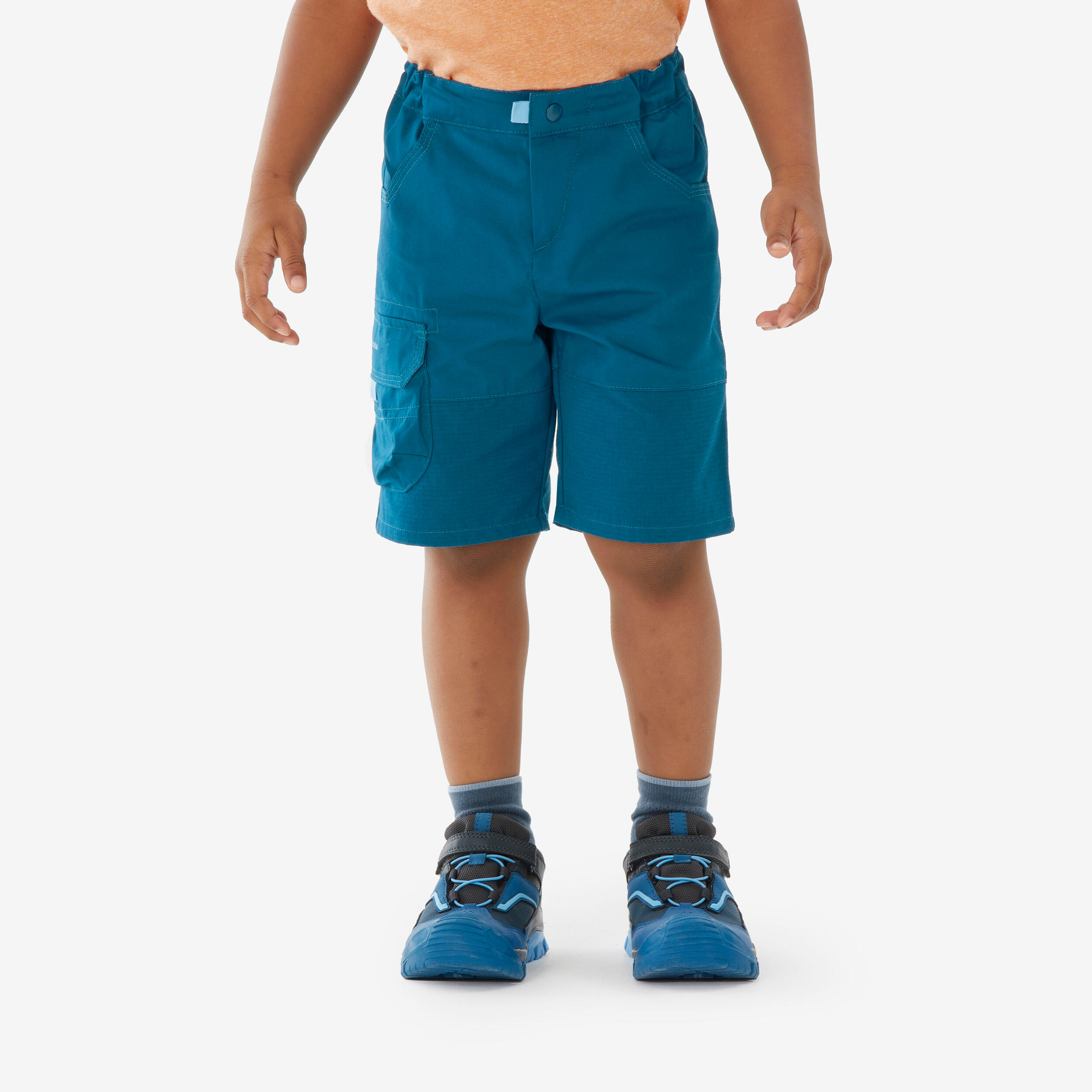 Pantalon scurt Drumeție MH500 Albastru Băieți 2-6 ani