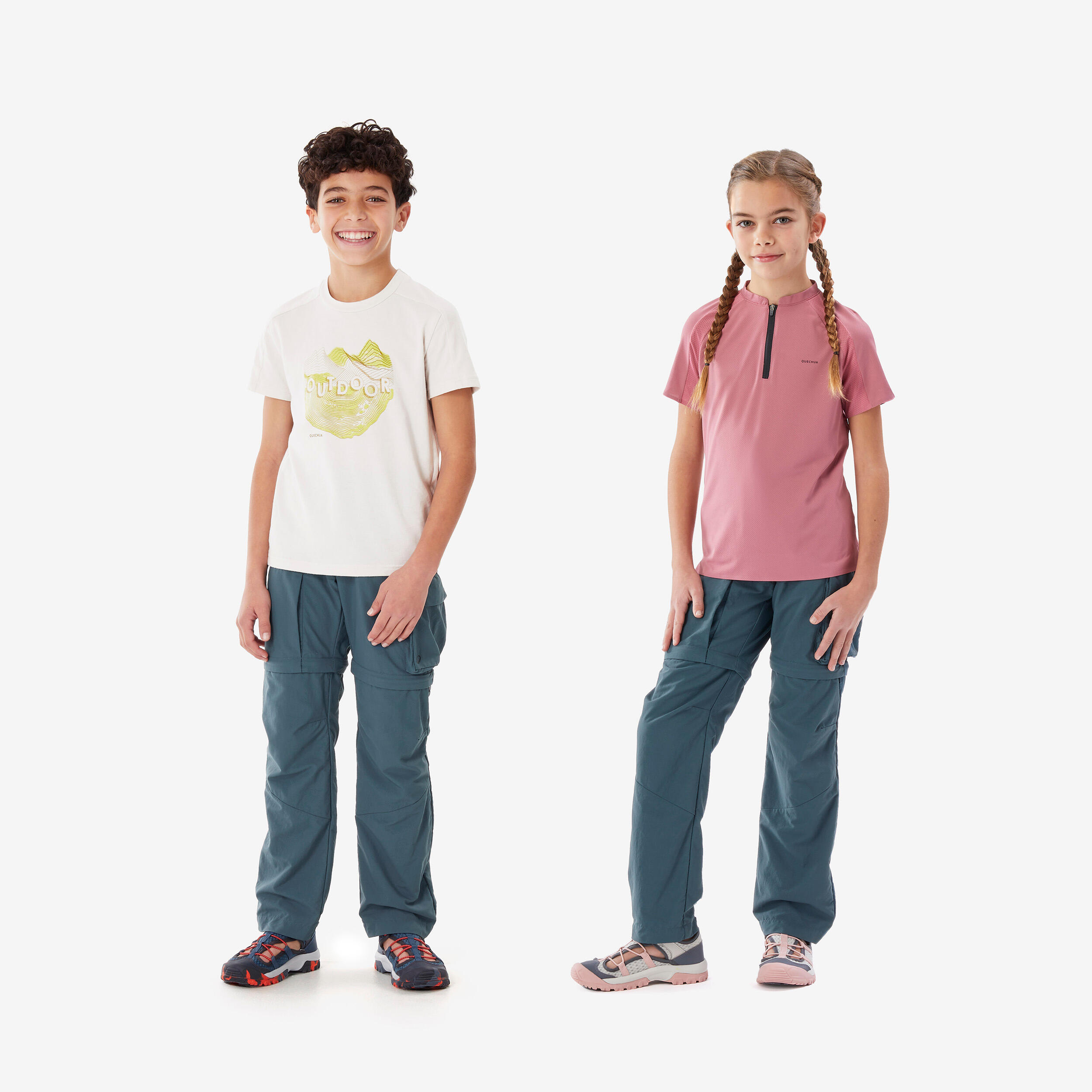 Zip-Off-Hose Kinder Gr. 123–172 Wandern - MH500 blau 2/12