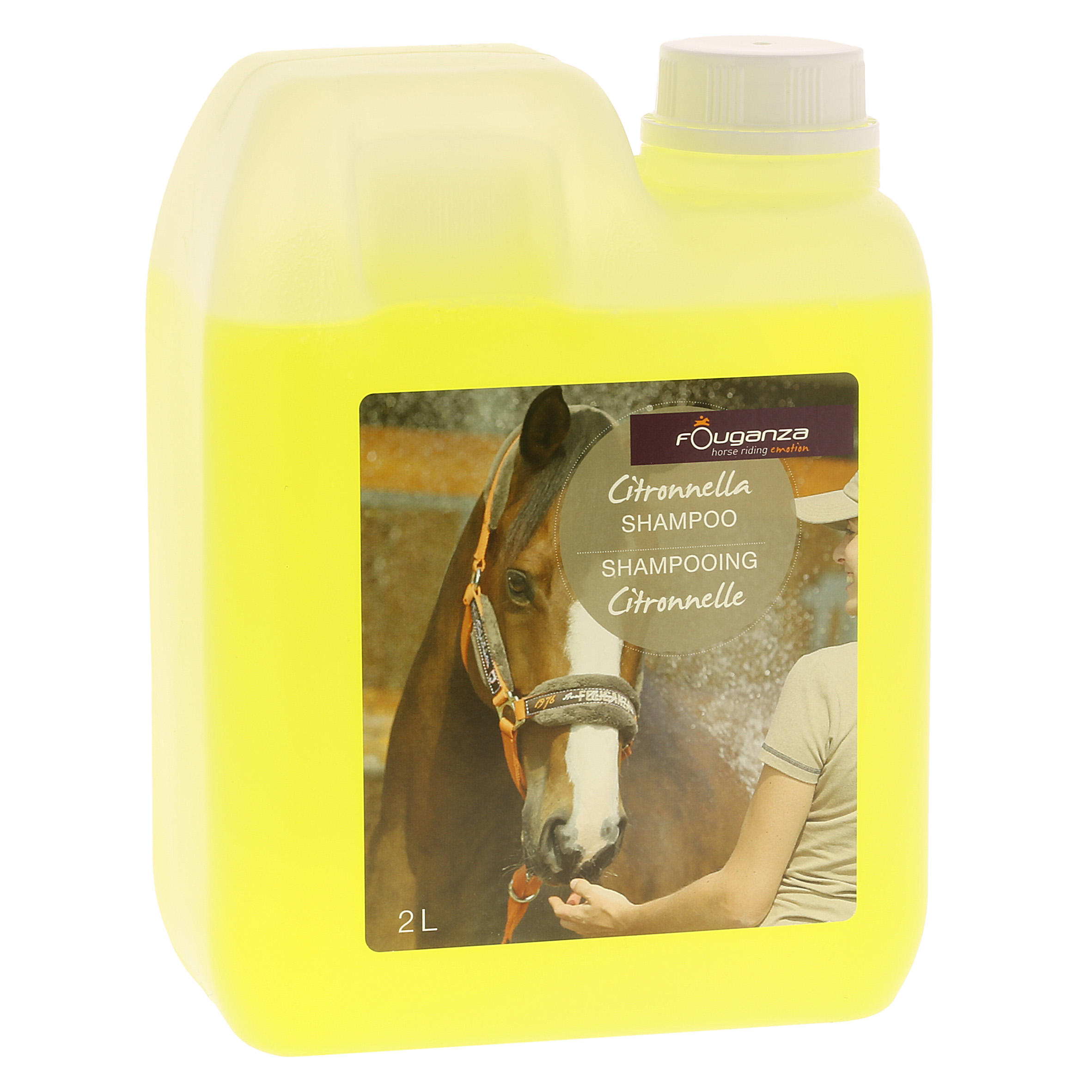 Shampoing équitation cheval et poney CITRONNELLE 2 L - FOUGANZA