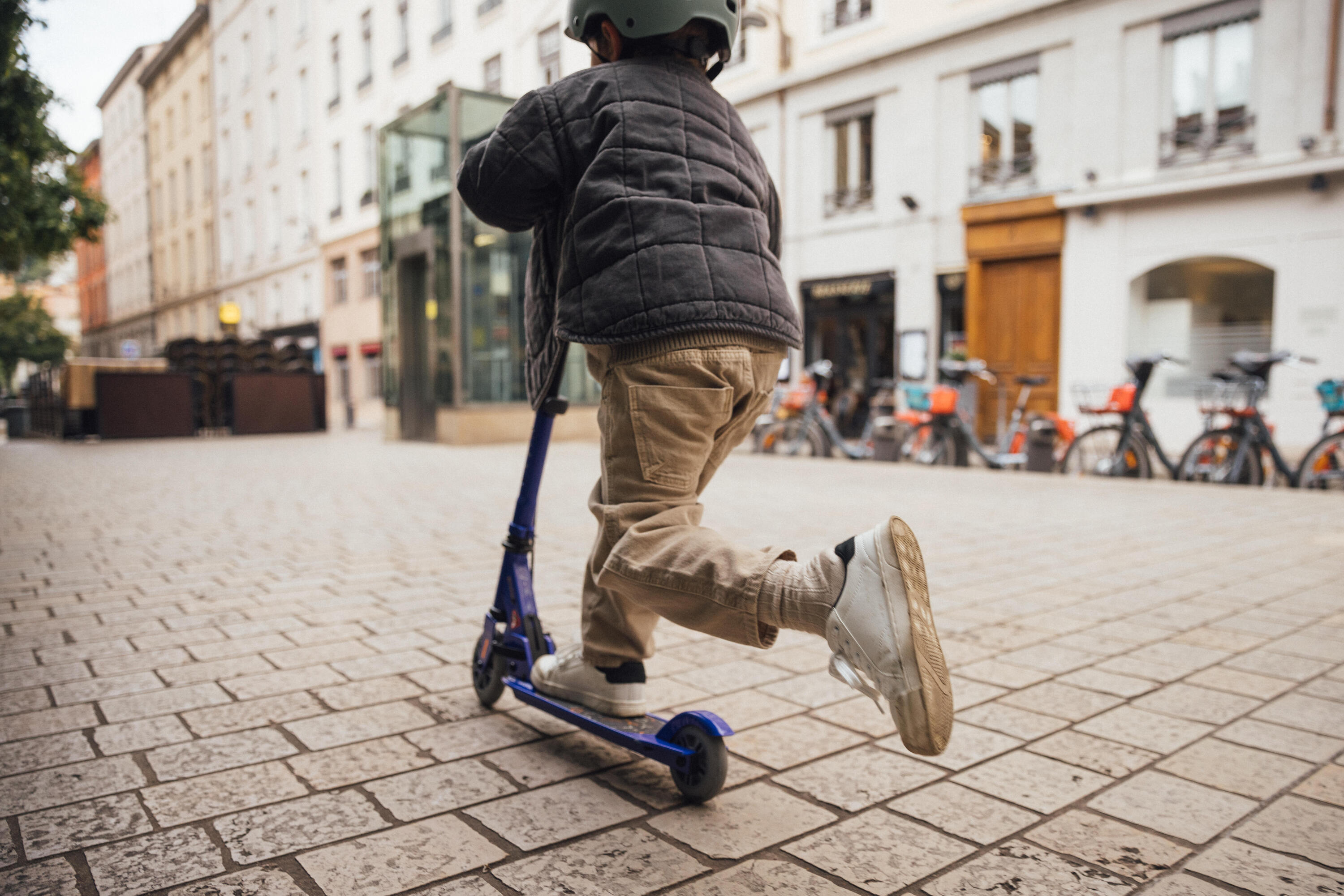 Trottinette enfant play 5 avec frein - Bleue Orange 7/9