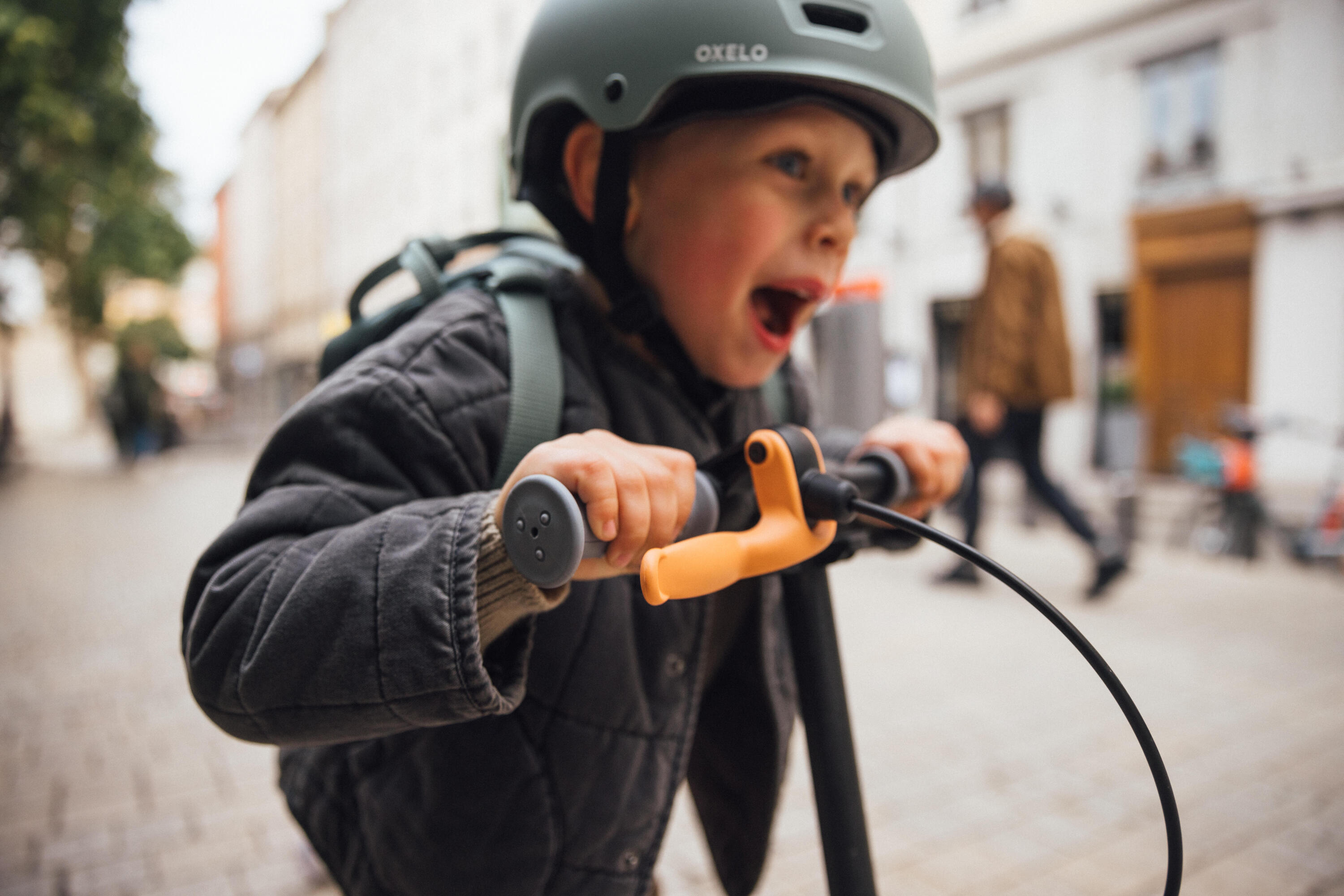 Trottinette enfant play 5 avec frein - Bleue Orange 9/9