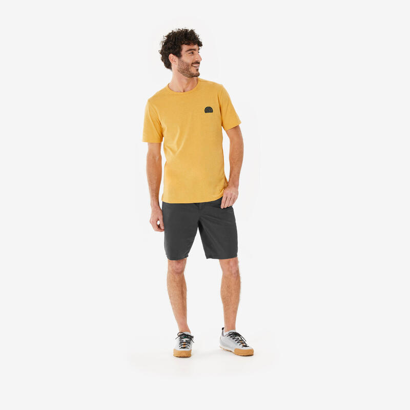 Tricou Drumeție NH100 Galben Bărbați