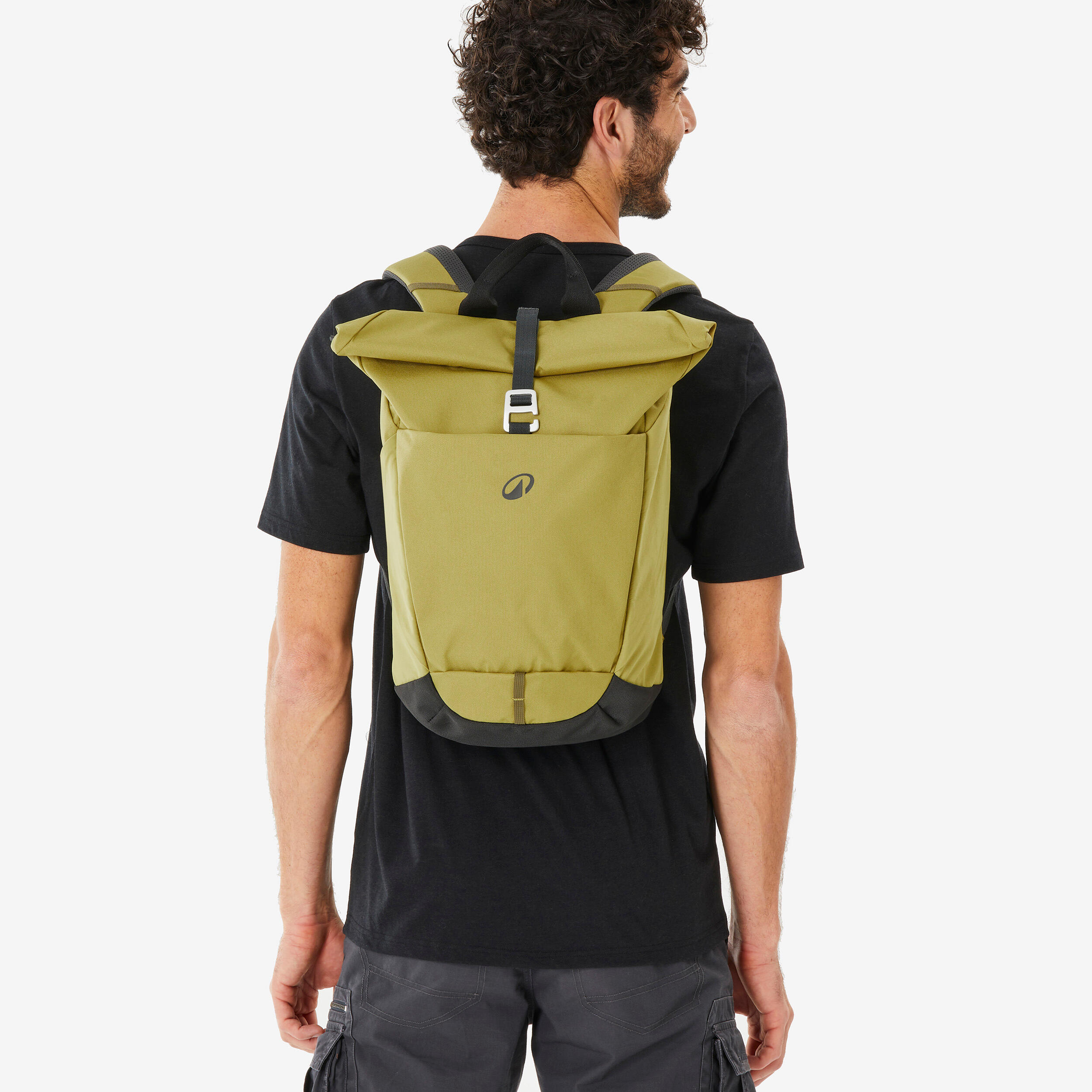 16L + 4L Hiking Backpack NH500 Escape Rolltop - golden khaki
