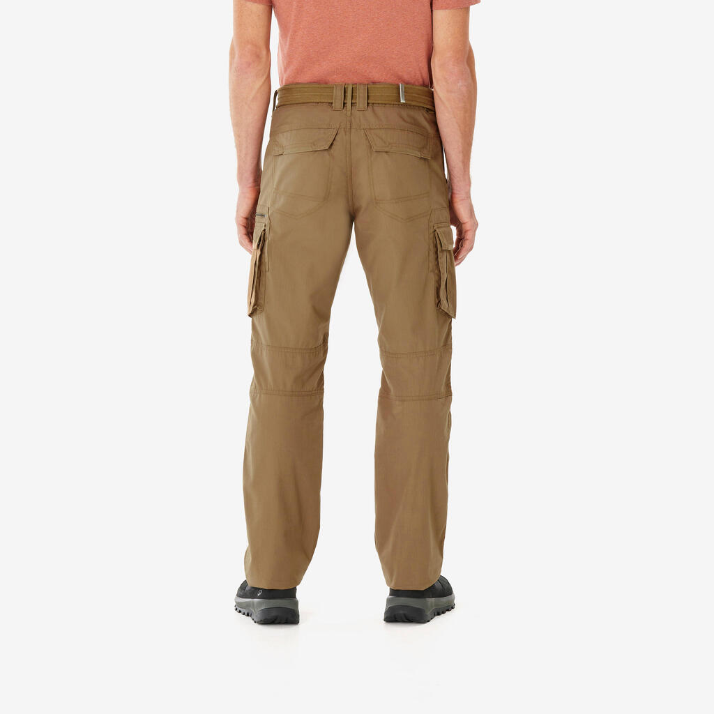 Pantalon cargo de trek voyage - TRAVEL 500 marron Homme