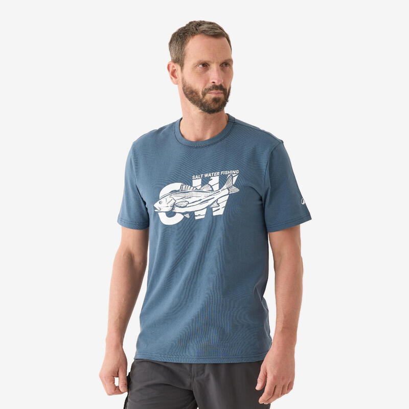 T-shirt pêche manches courtes coton Bar