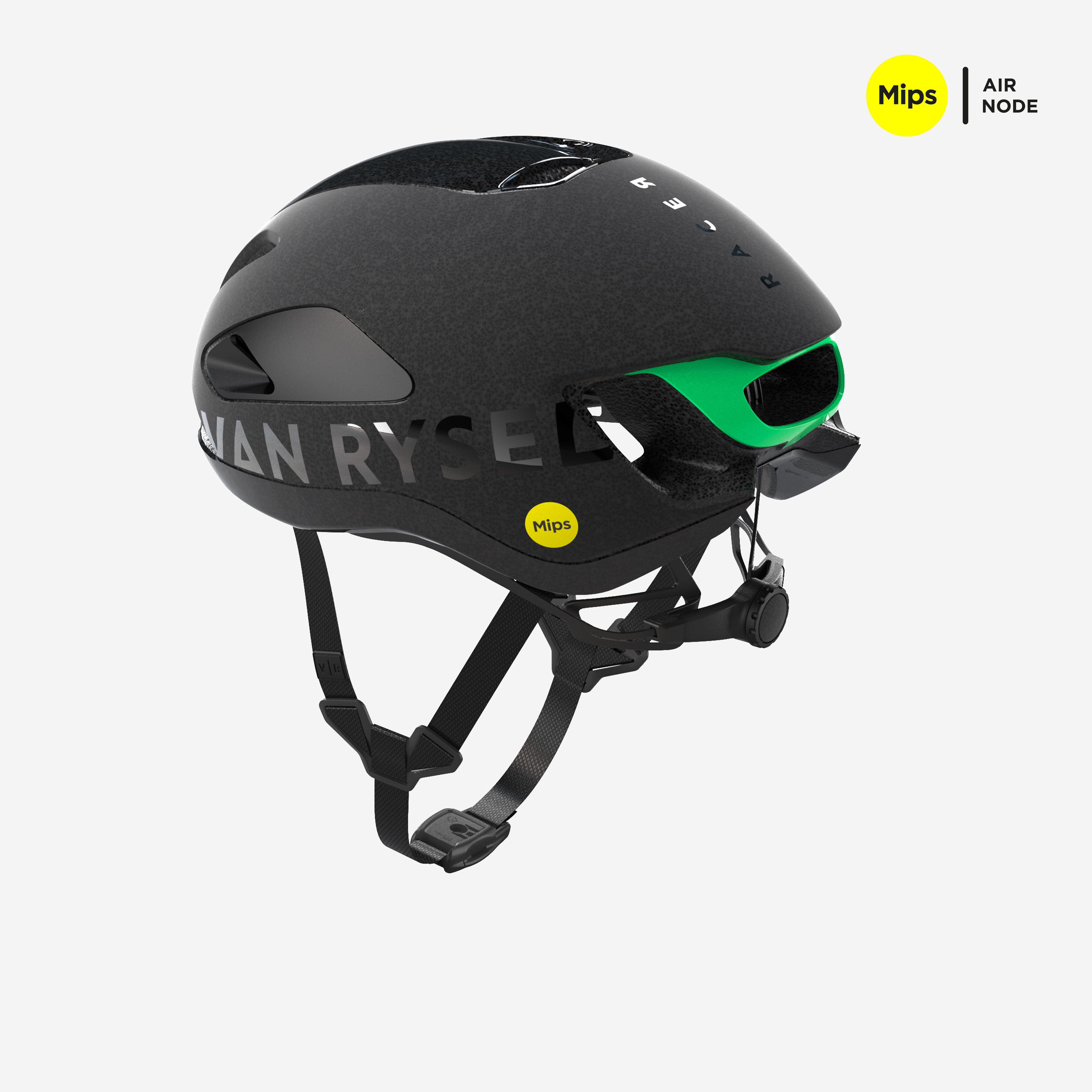 Road Bike Helmet Aero RCR-F MIPS Raw Dark Grey - VAN RYSEL