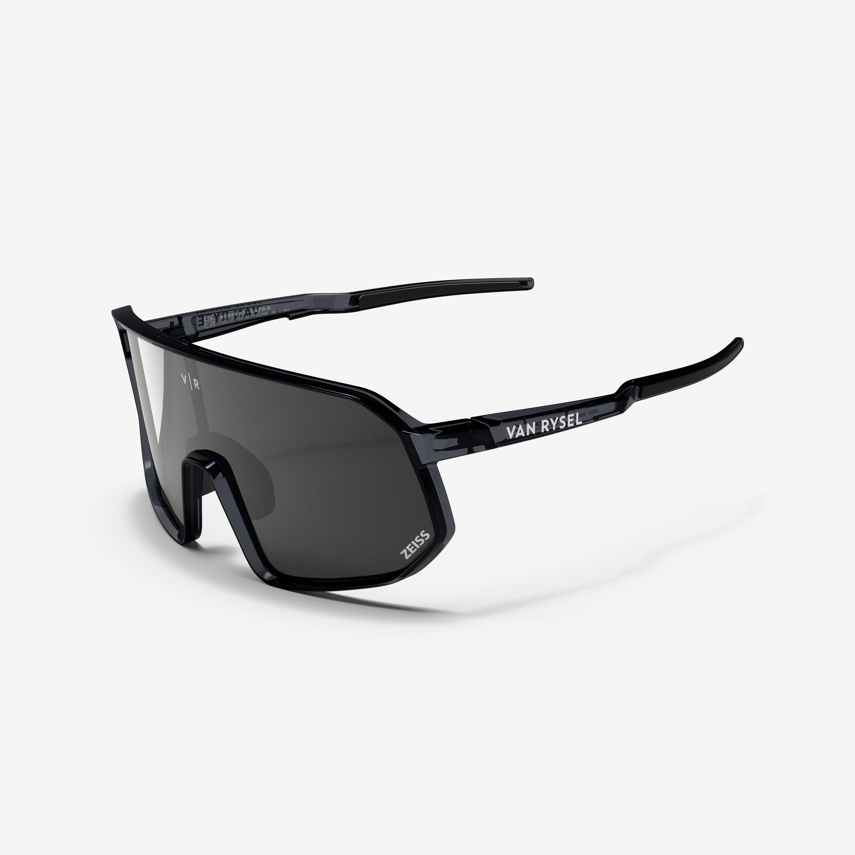 VAN RYSEL Fahrradbrille RR 900 Perf Zeissgläser grau/durchscheinend 