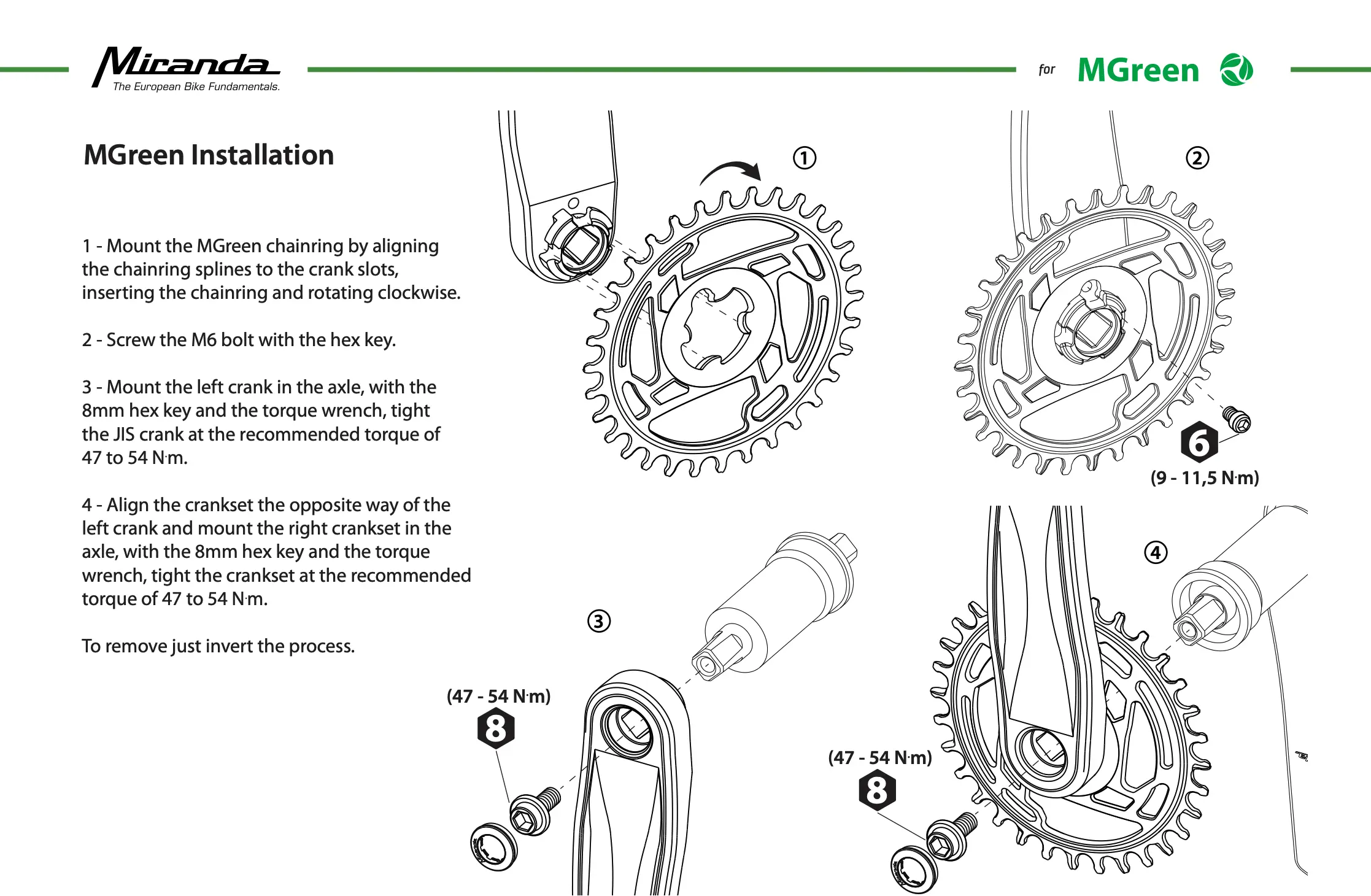 Wechseln von Kettenblättern 