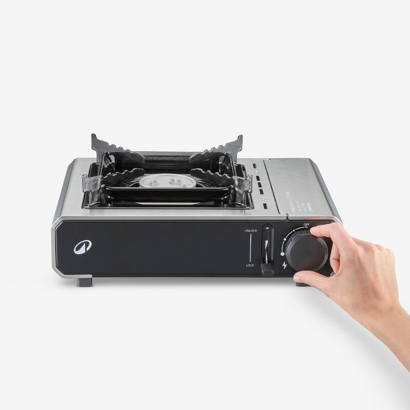 Fogareiro 100 de campismo a gás 1 bico com ignição piezo - 2200W