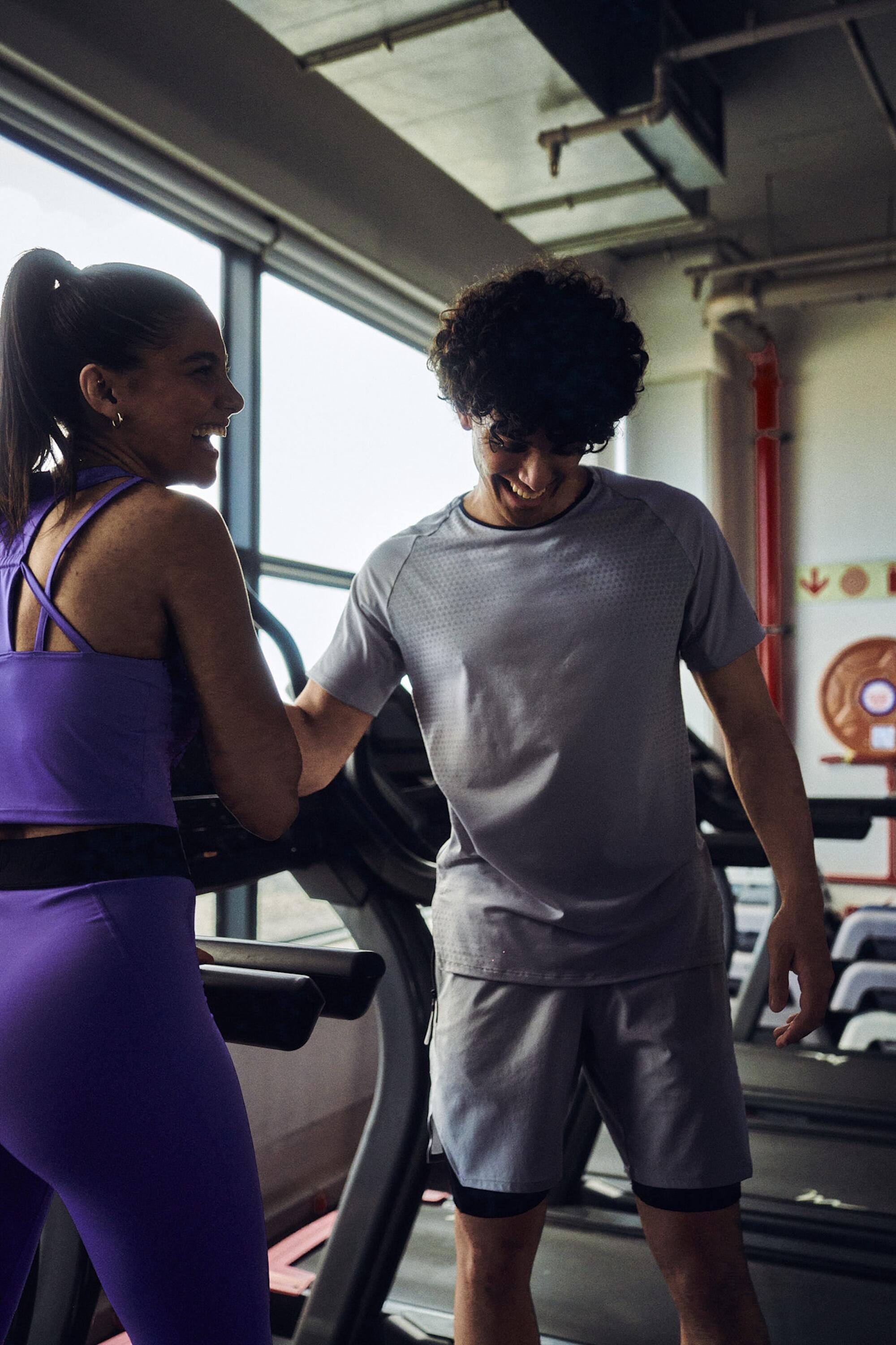 Calções Leves e Respiráveis de Fitness Homem Celliant Cinzento 10/11