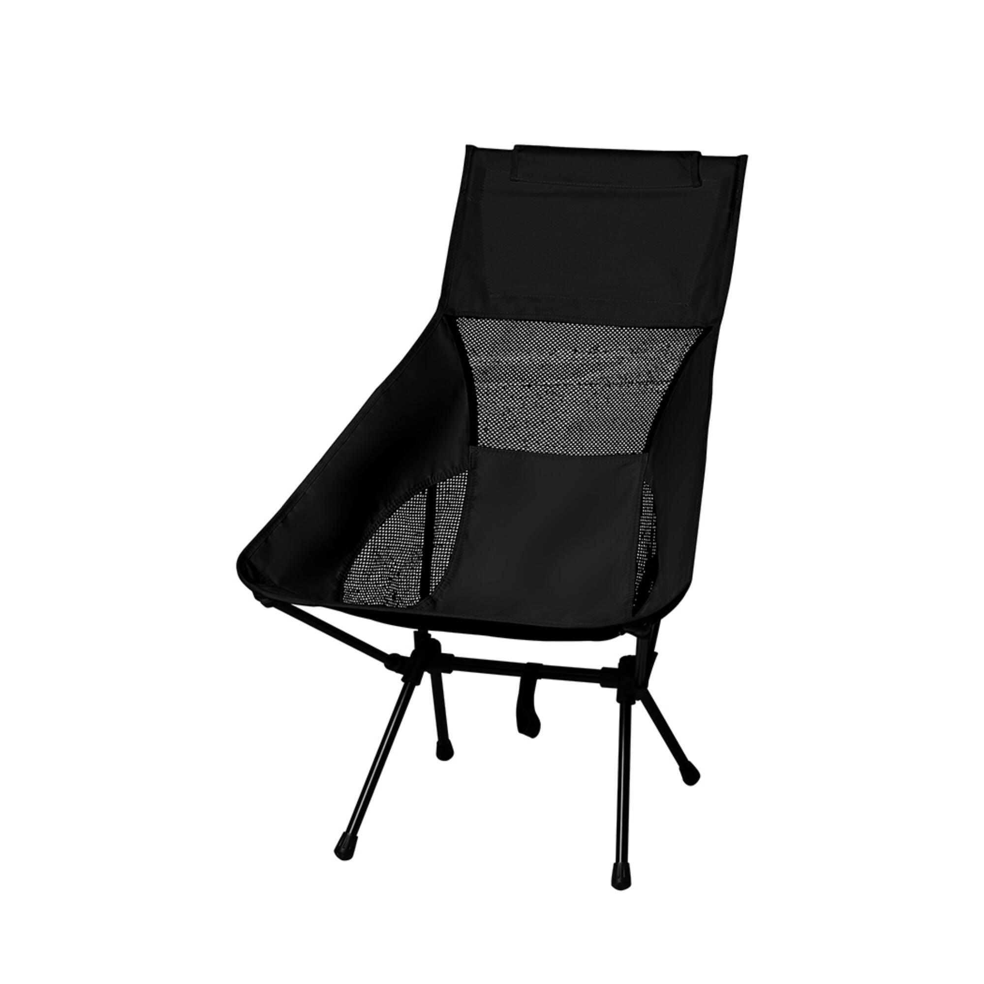 Levede Large Folding Outdoor Camping Chair - Black