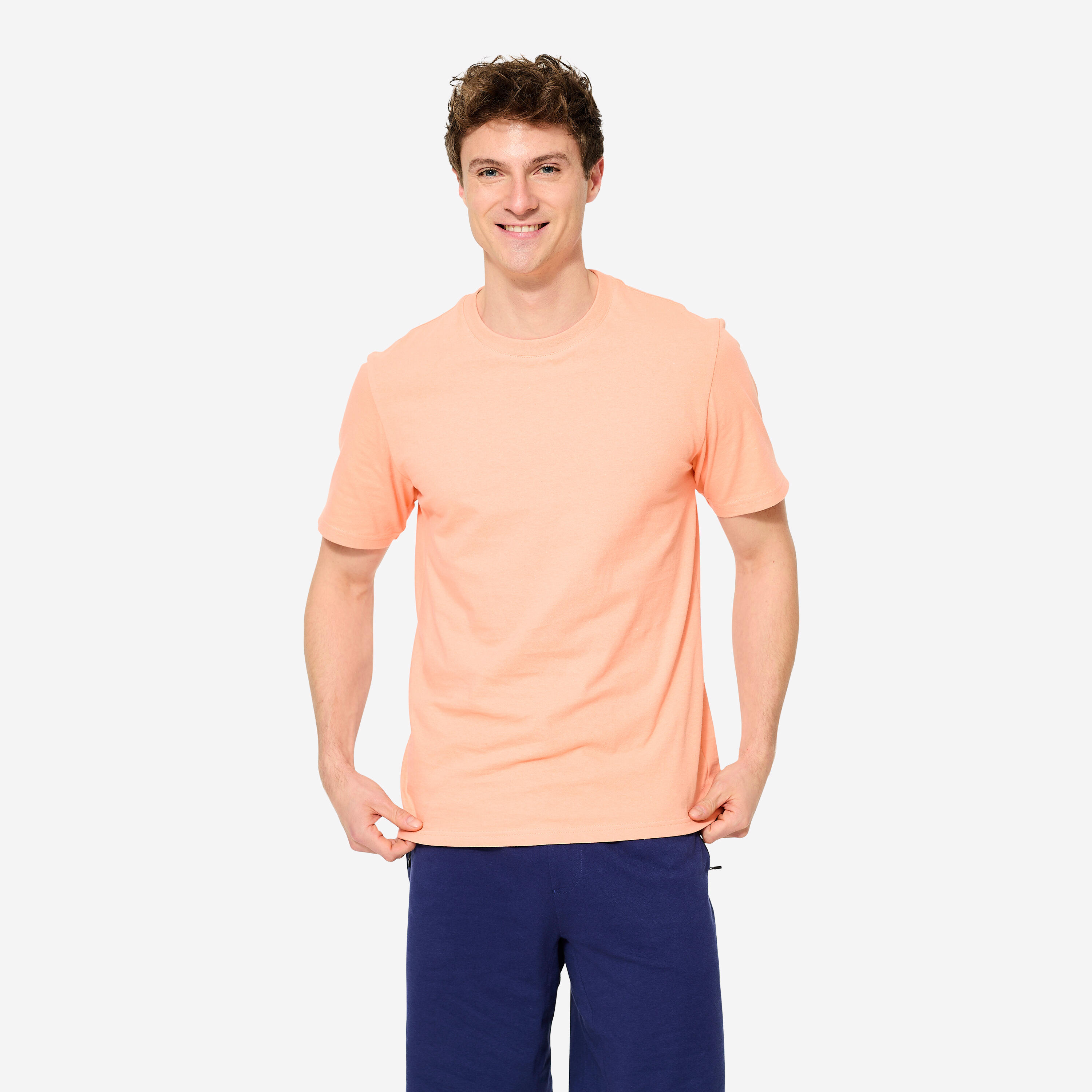 Domyos T-Shirt Herren Baumwolle recyceltes Material – orange | 03608392994708 Domyos T-Shirt Herren Baumwolle recyceltes Material – orange | 03608392994708