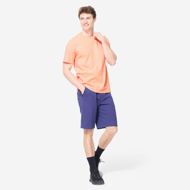 T-shirt fitness homme coton à partir de matière recyclée, orange