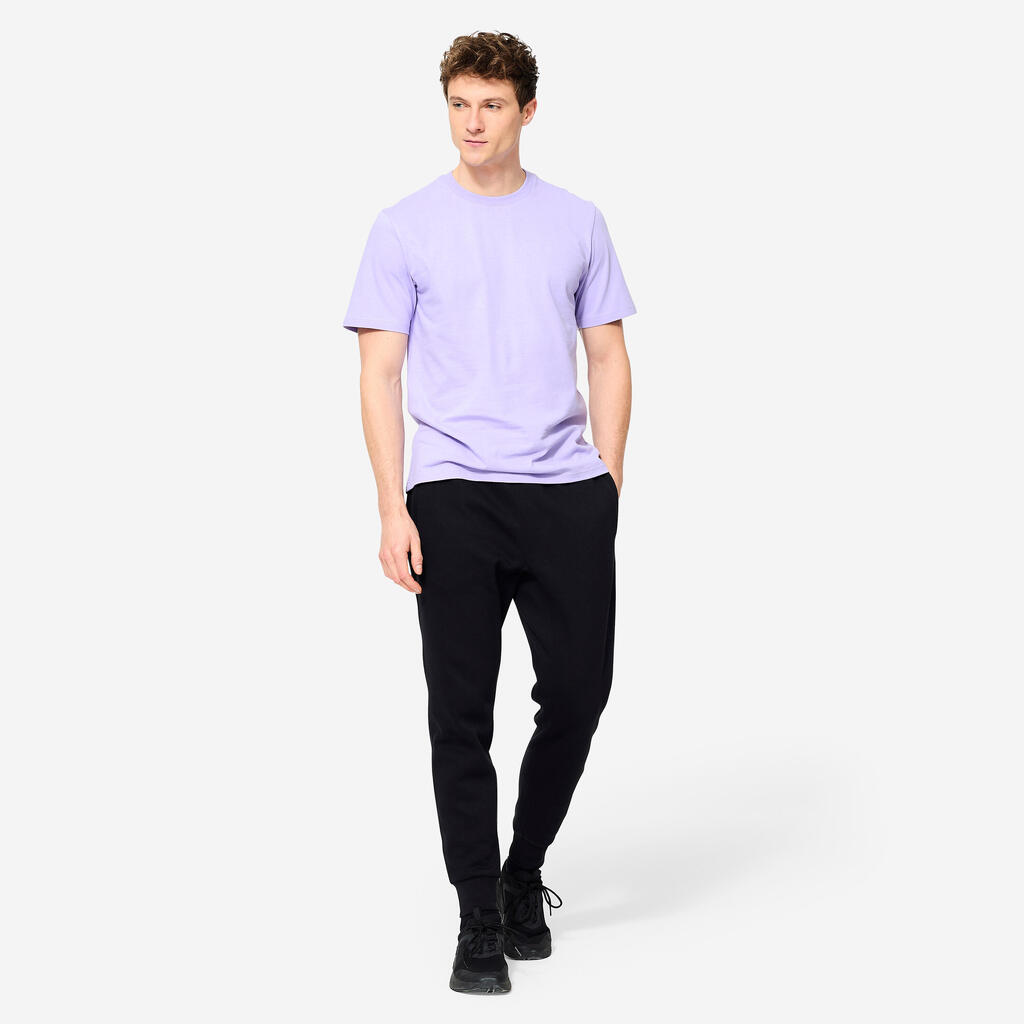 T-Shirt Herren Baumwolle recyceltes Material - lila 