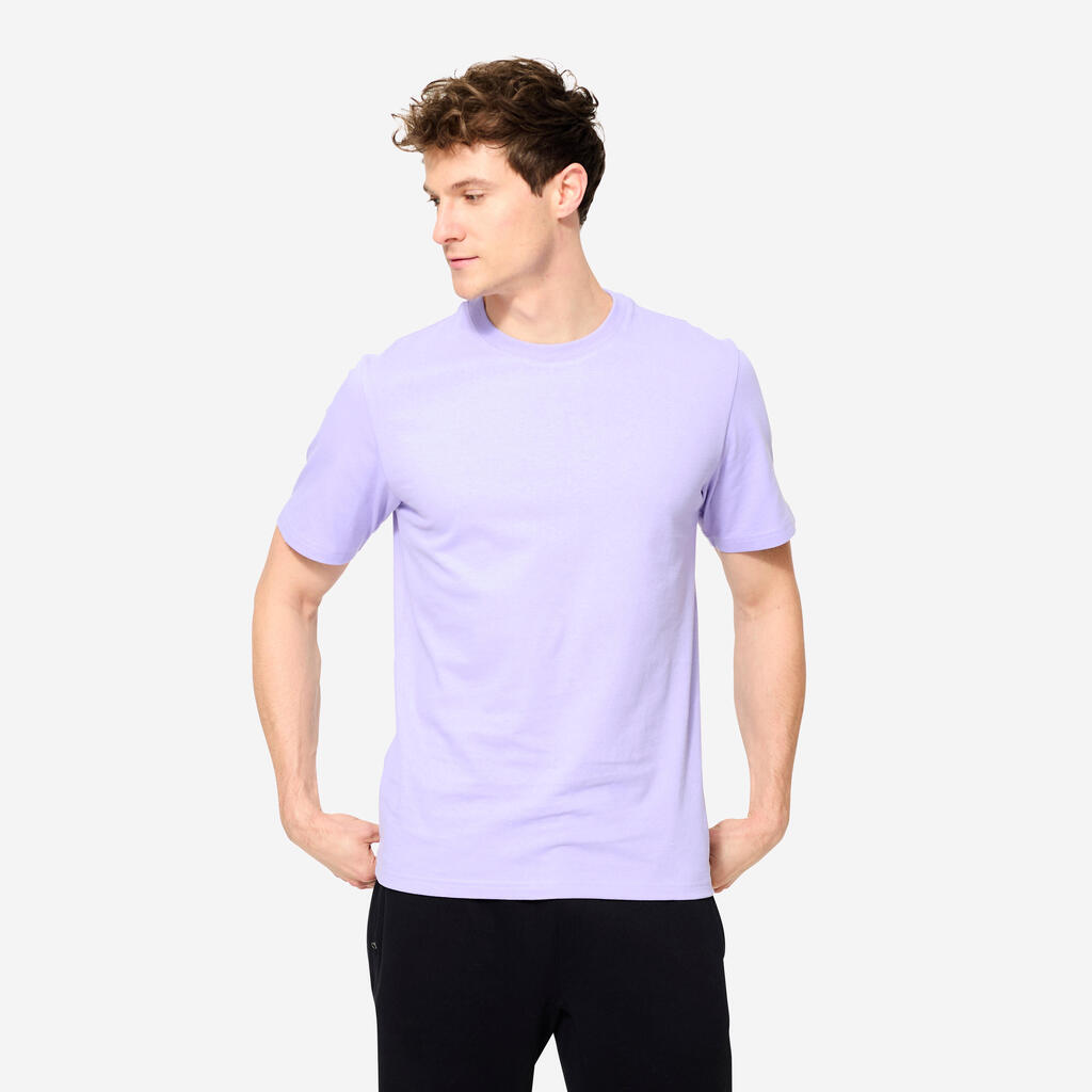 T-Shirt Herren Baumwolle recyceltes Material - lila 