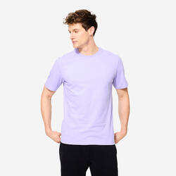 T-shirt fitness homme coton à partir de matière recyclée, violet