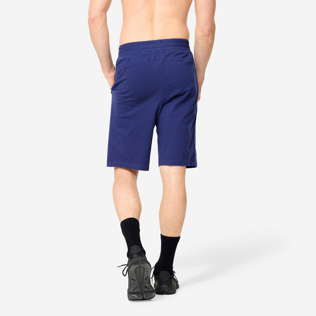 Short de fitness regular homme, bleu marine