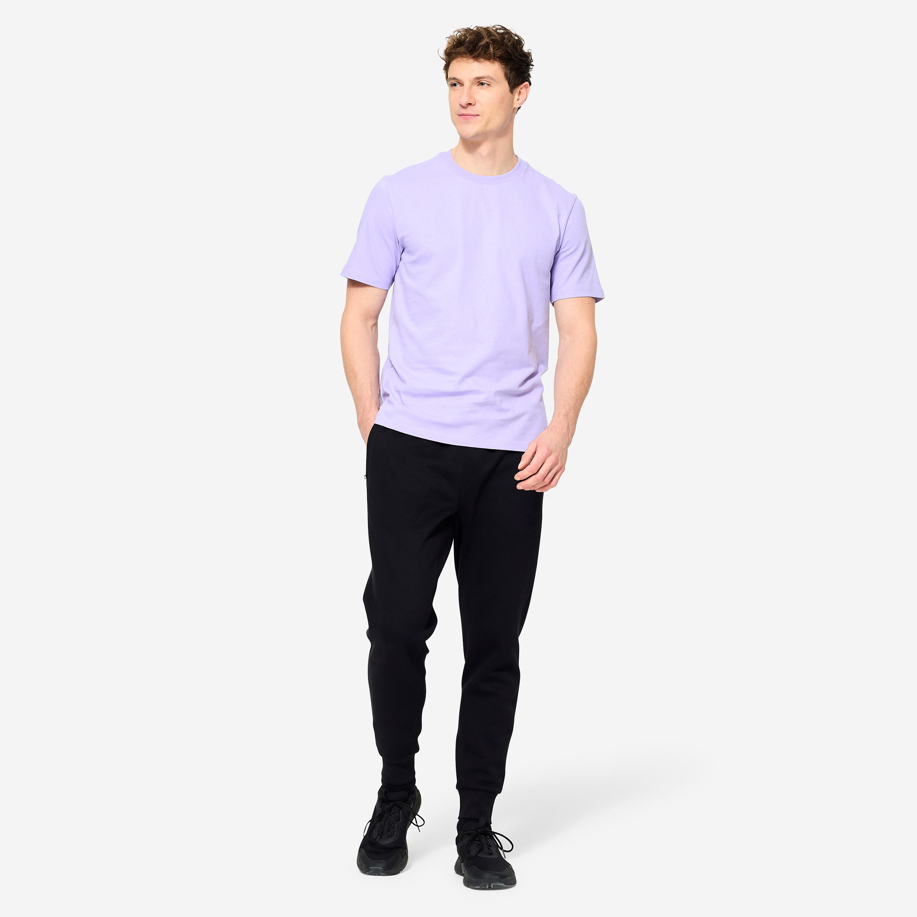 Pantalon en coton ouaté ajusté homme 2/7