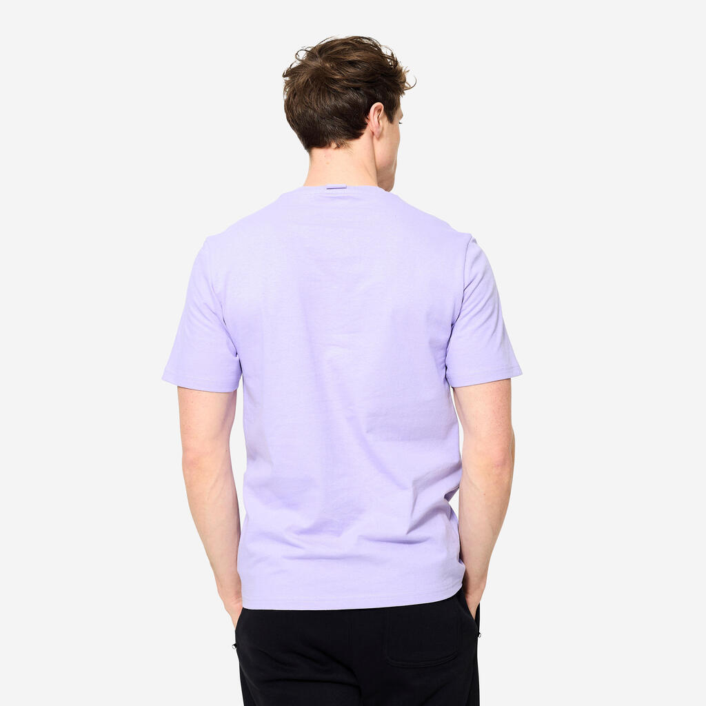 T-Shirt Herren Baumwolle recyceltes Material - lila 