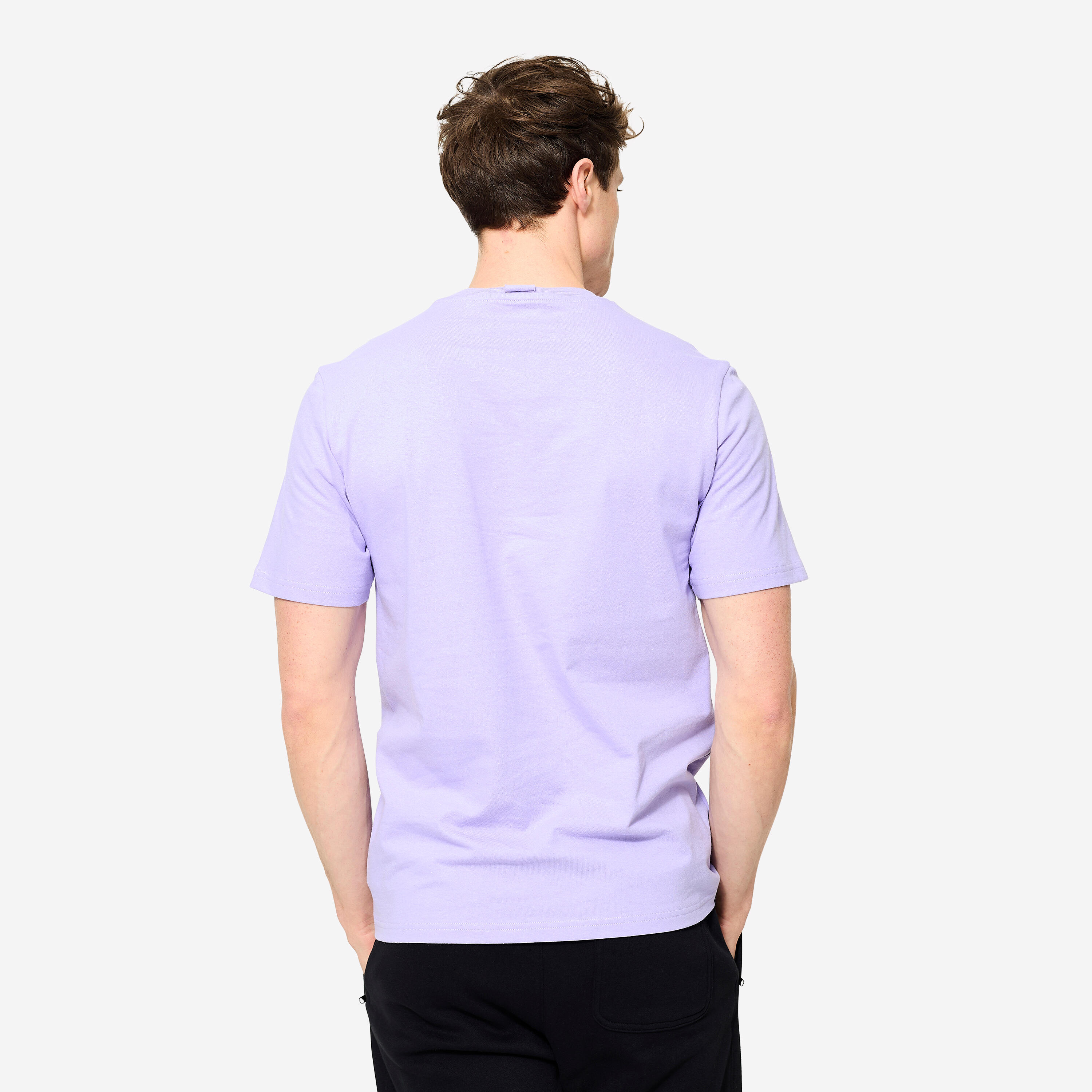 Fitnessshirt voor heren katoen paars 4/6