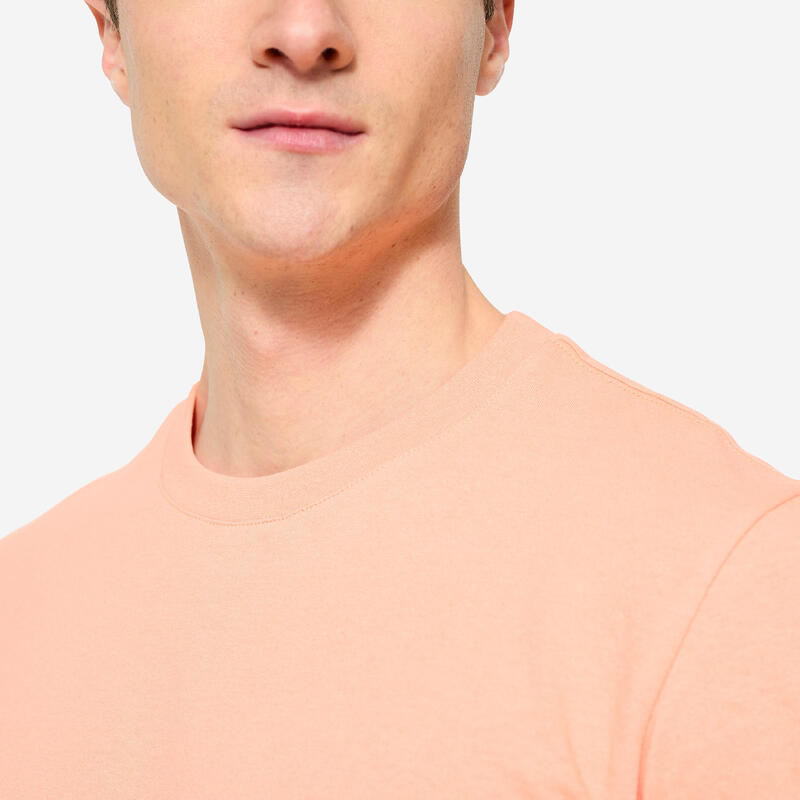 T-shirt fitness homme coton à partir de matière recyclée, orange