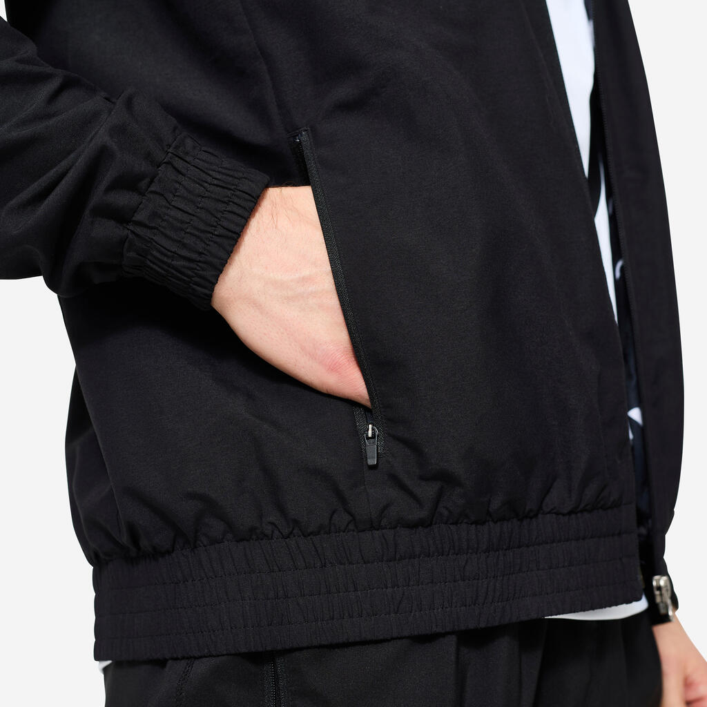 Men's Lightweight Breathable Fitness Jacket - Smoky Black