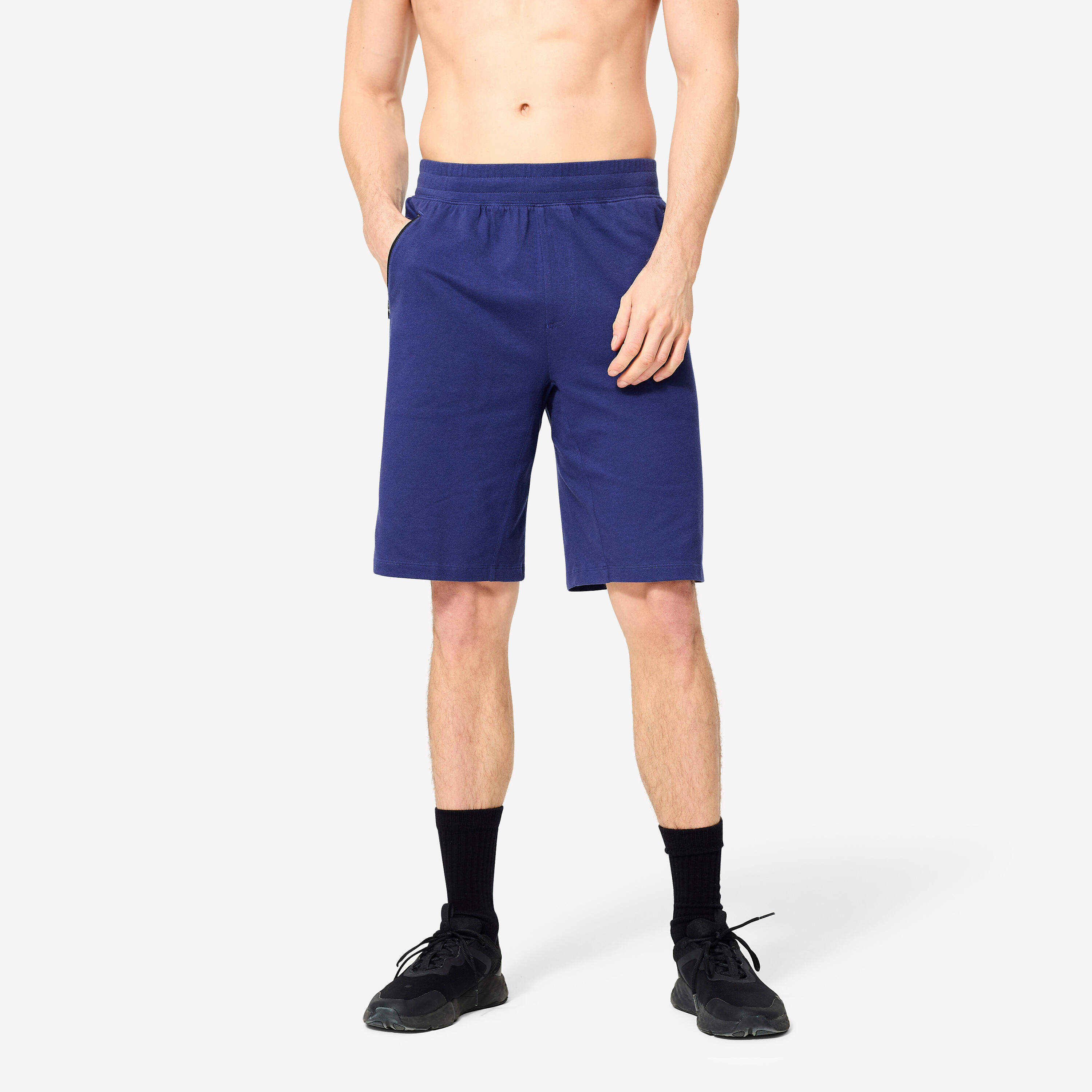 Men's Fitness Regular Shorts - Navy Blue - DOMYOS