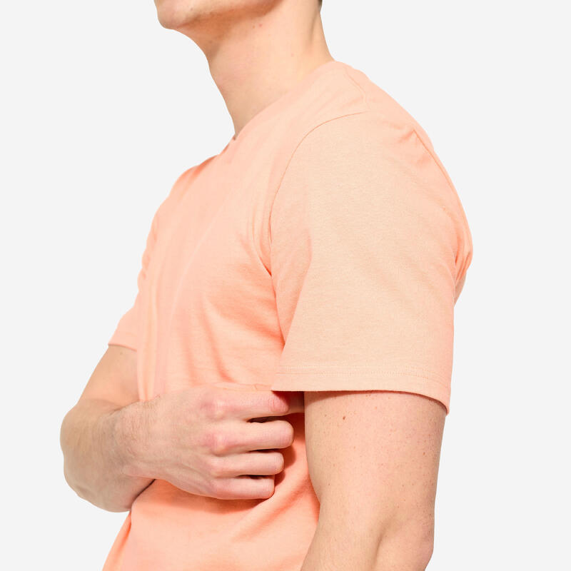 T-shirt fitness homme coton à partir de matière recyclée, orange