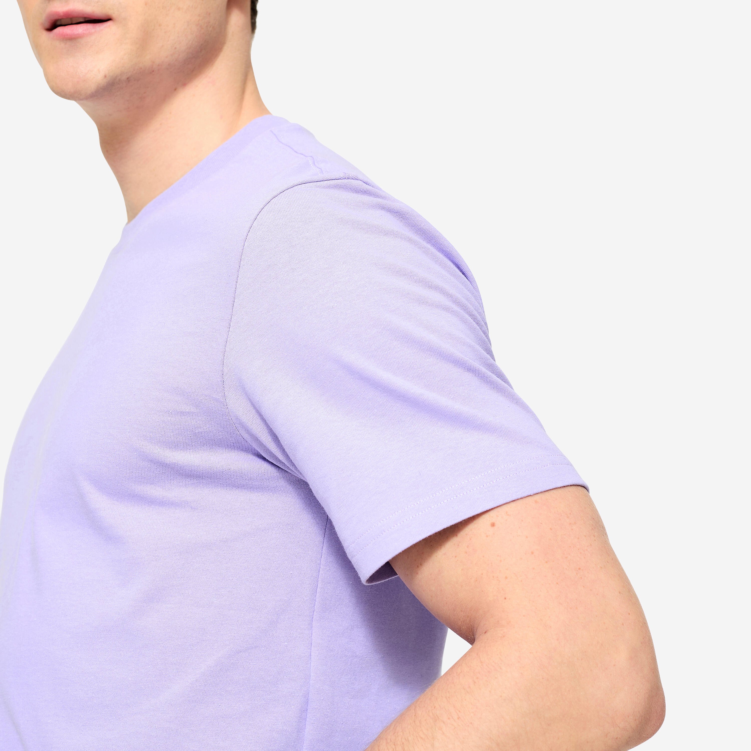 Fitnessshirt voor heren katoen paars 5/6