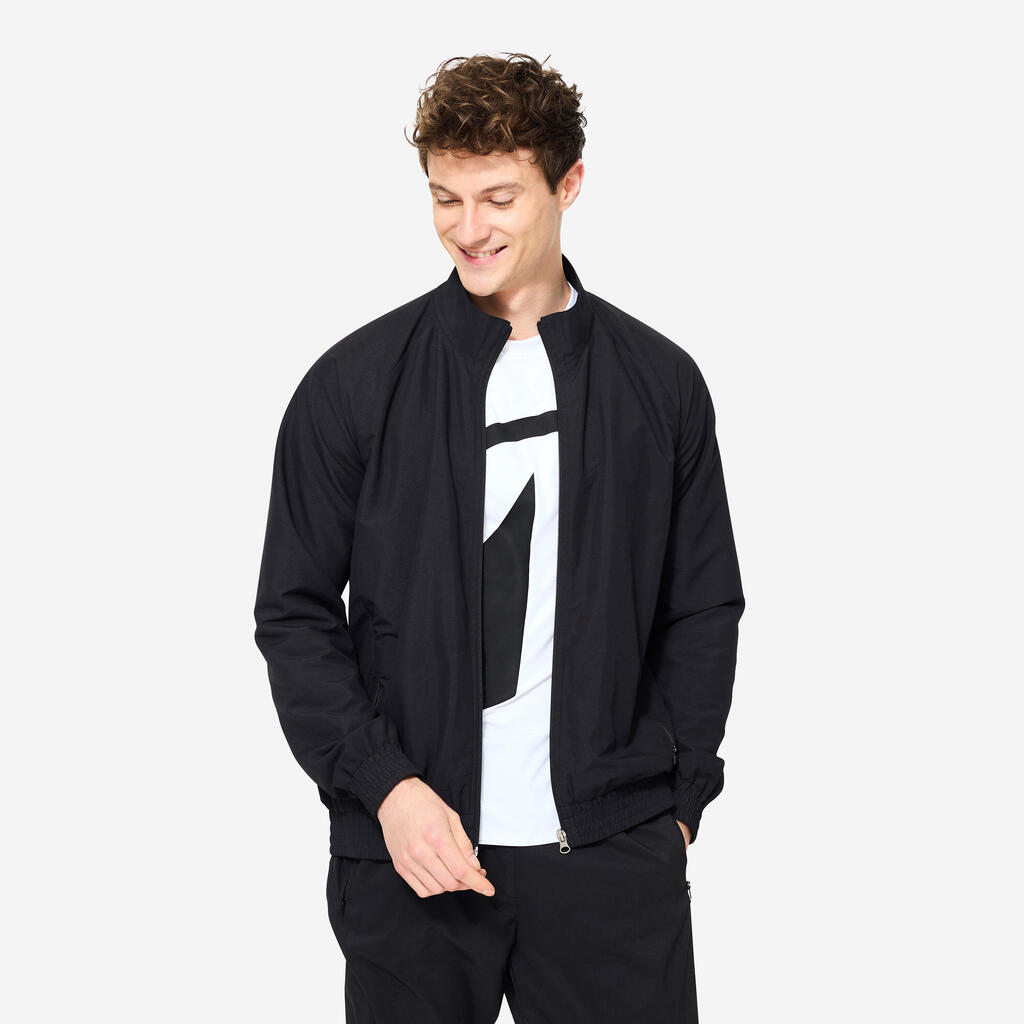 Men's Lightweight Breathable Fitness Jacket - Smoky Black