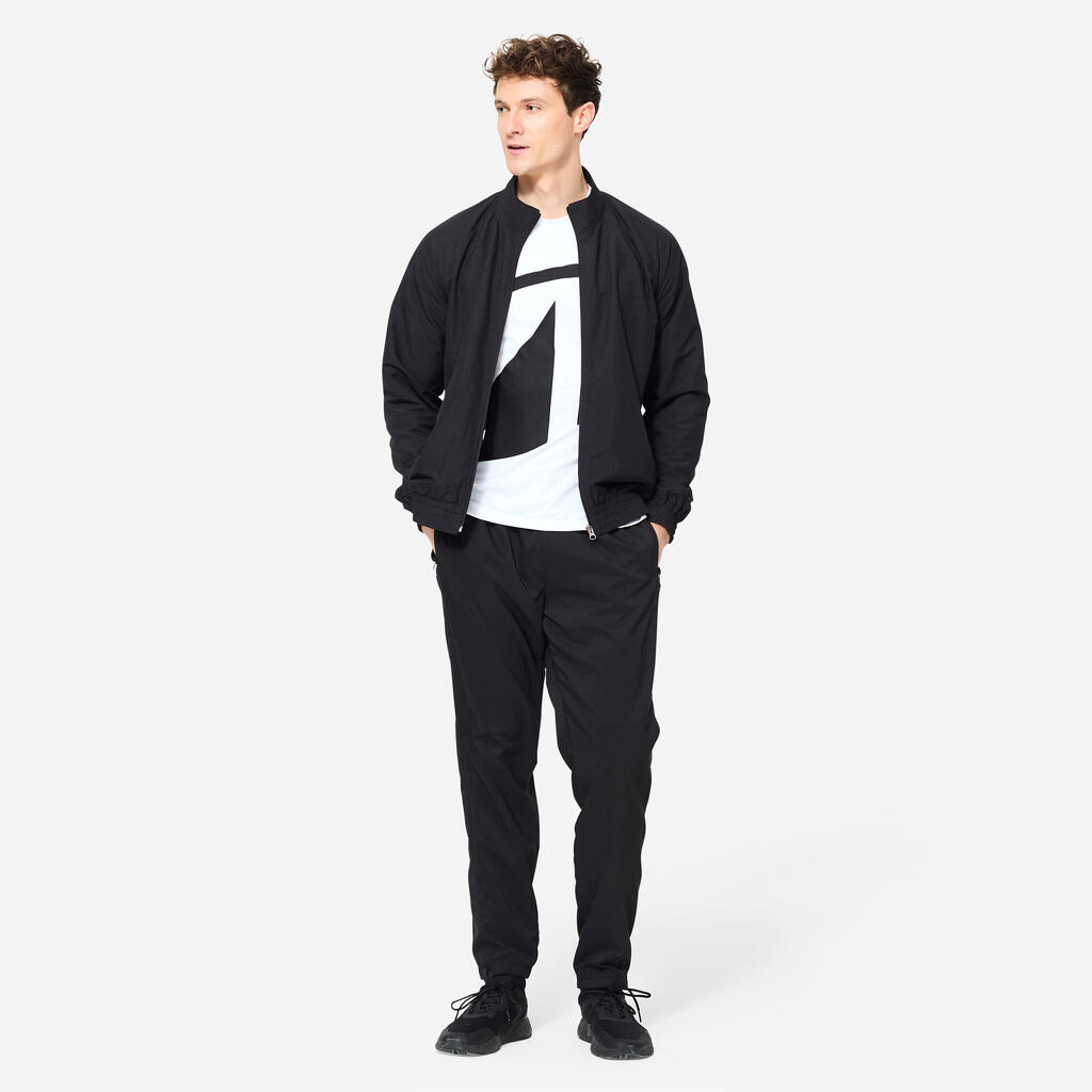 Men's Lightweight Breathable Fitness Jacket - Smoky Black