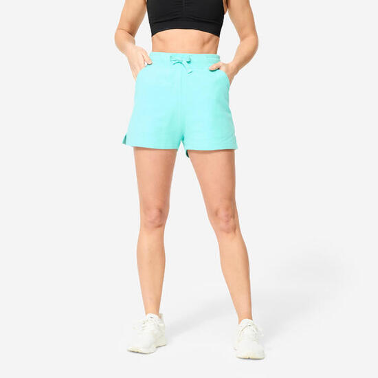 Shorts Damen mit Tasche - pastellgelb
