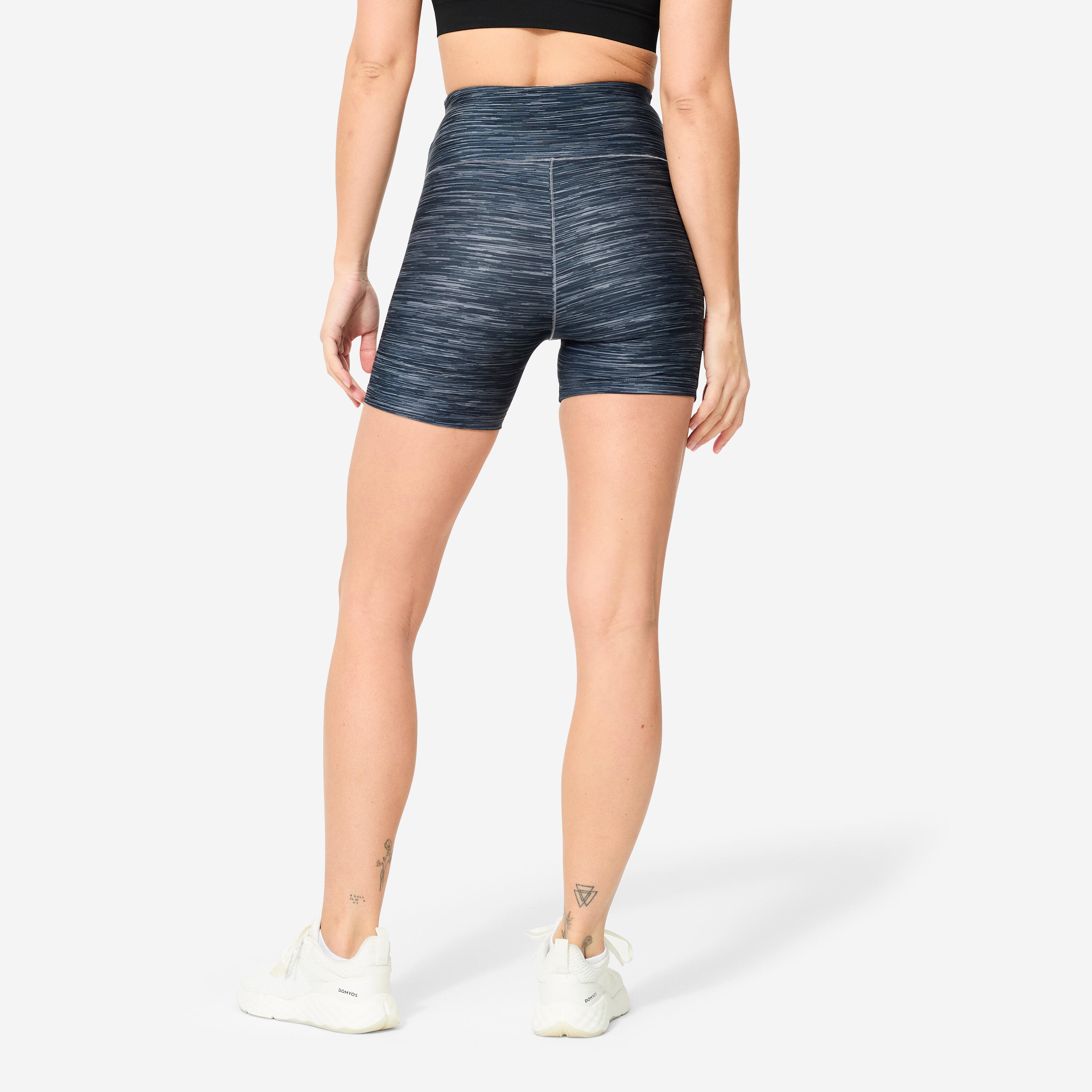 Short à taille haute femme avec imprimé – FST 100 - DOMYOS