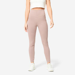 Leggings Fitness Mujer Marrón Talle Alto