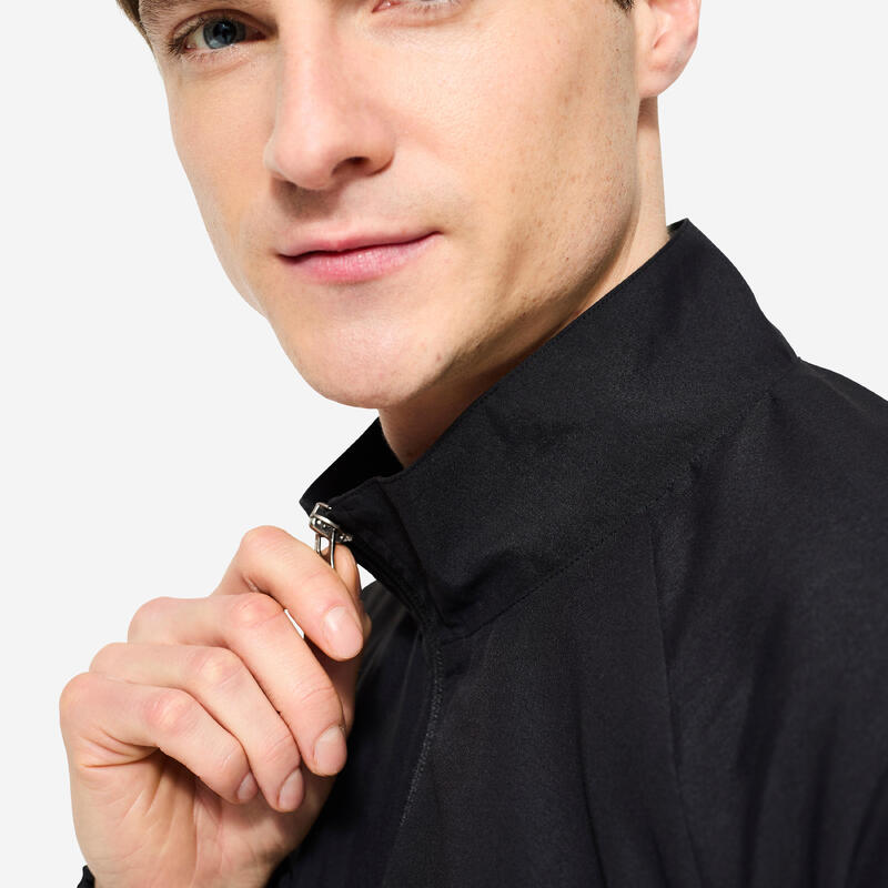 Veste de fitness respirante et légère homme, noir fumé