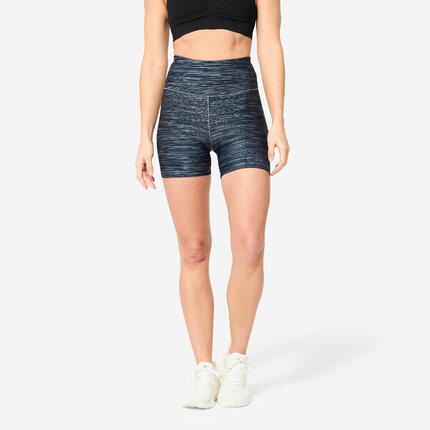 Short Moulant Fitness Cardio Femme Noir