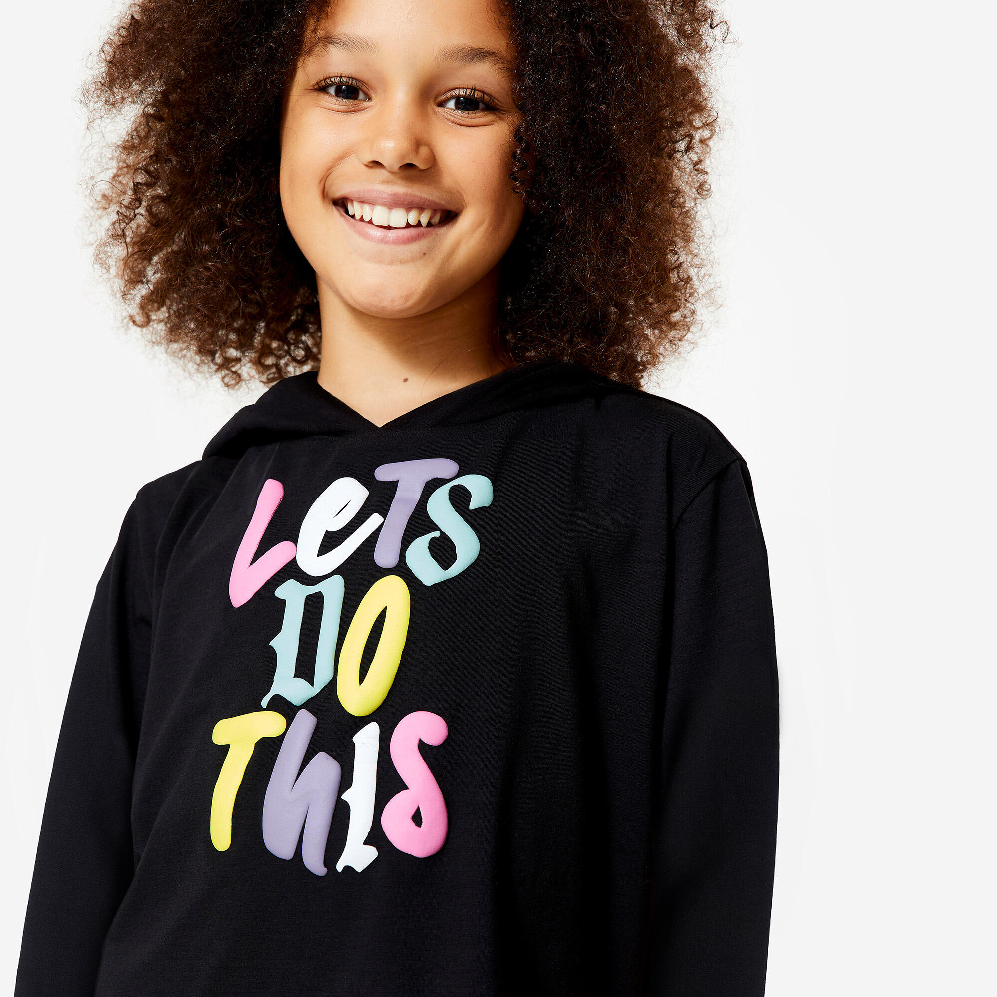 Girl's Dance Modern Jazz Cropped Hoodie - Ultra Black