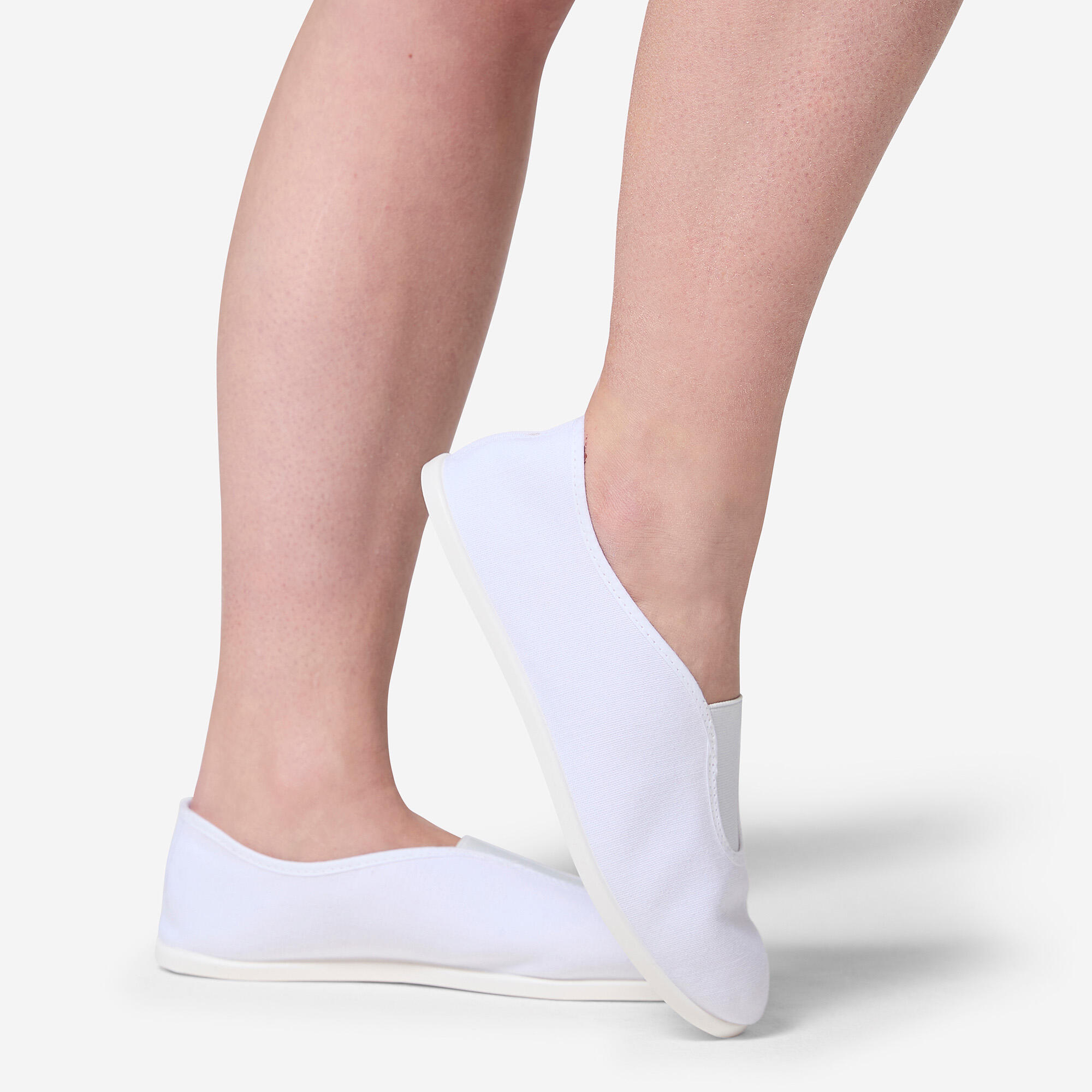 Scarpette da ginnastica adulto tessuto bianche 4/5