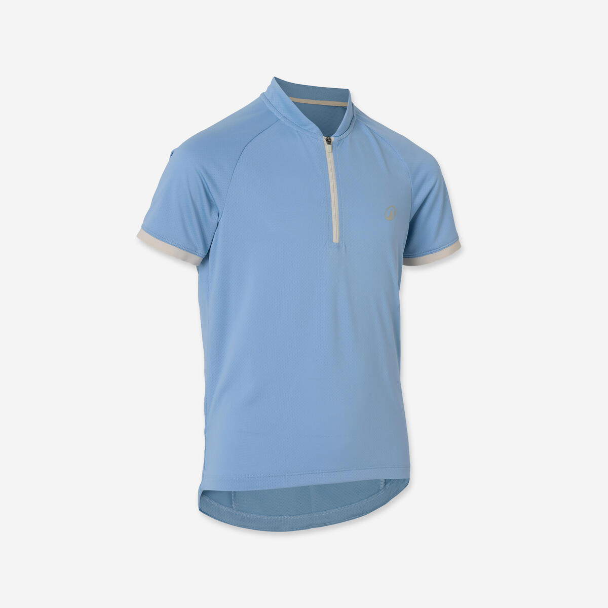 Maillot manches courtes vélo enfant 7-11 ans, 500 Bleu